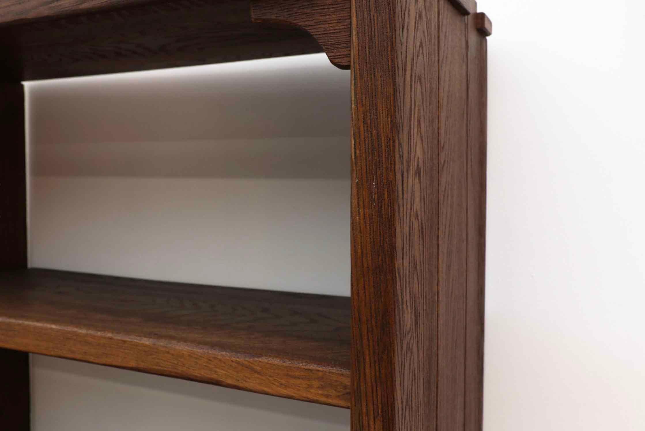 De Puydt: Brutalist Solid Oak Shelving with Lower Cupboard 11