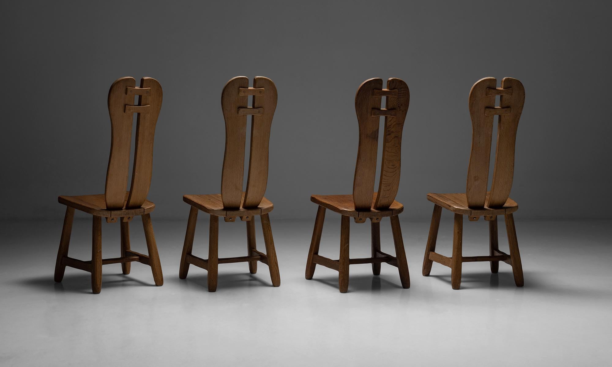 De Puydt Dining Chairs, Belgium, Circa 1970 In Good Condition In Culver City, CA