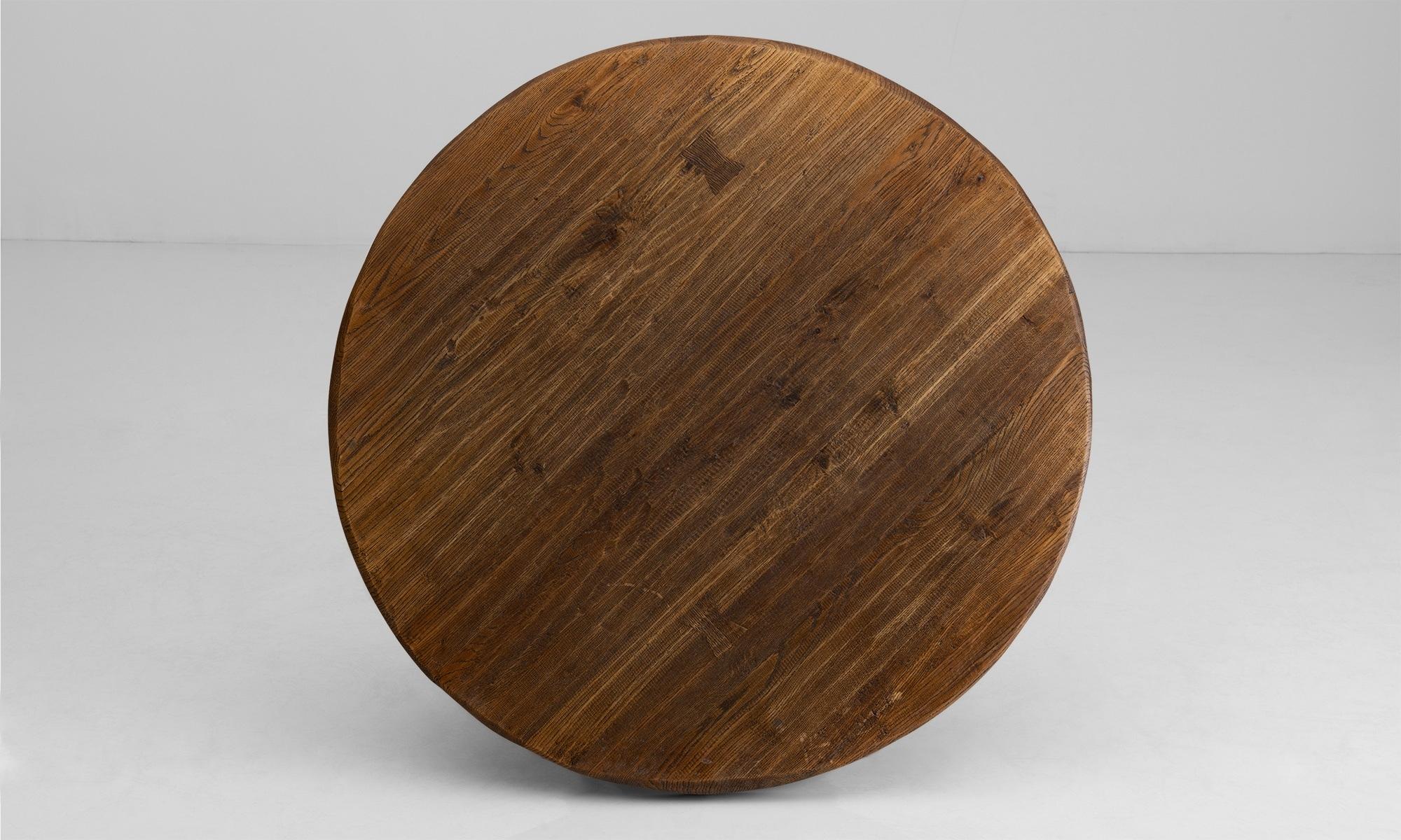 Belgian De Puydt Round Dining Table, Belgium, circa 1970