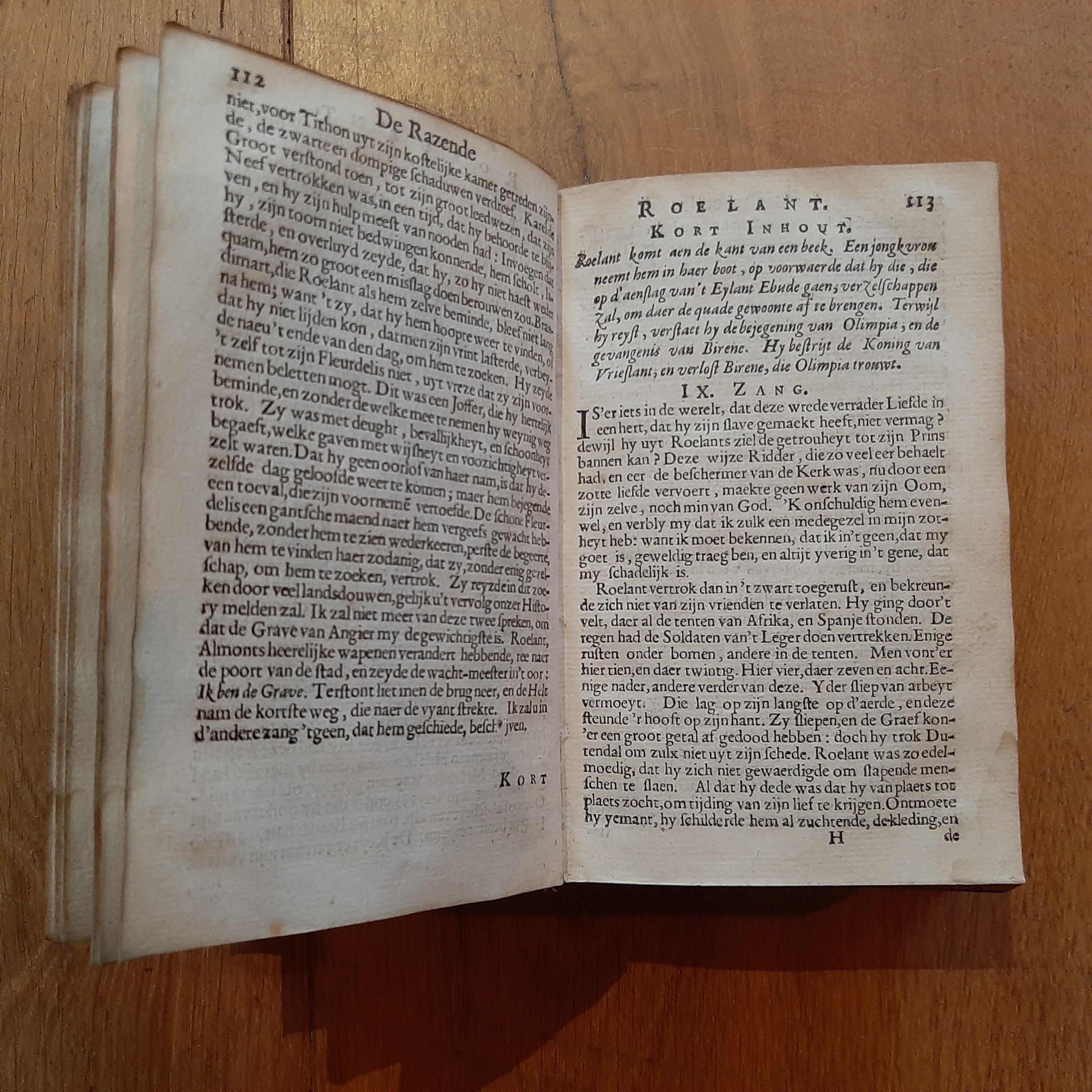 17th Century De Razende Roelant 'Dutch Edition of Orlando Furioso' by Schipper, 1649
