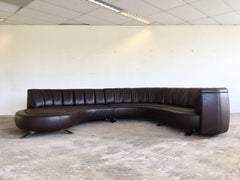 De Sede, Brown Leather Landscaped Sofa, Model DS-1064 by Hugo De Ruiter, 2008