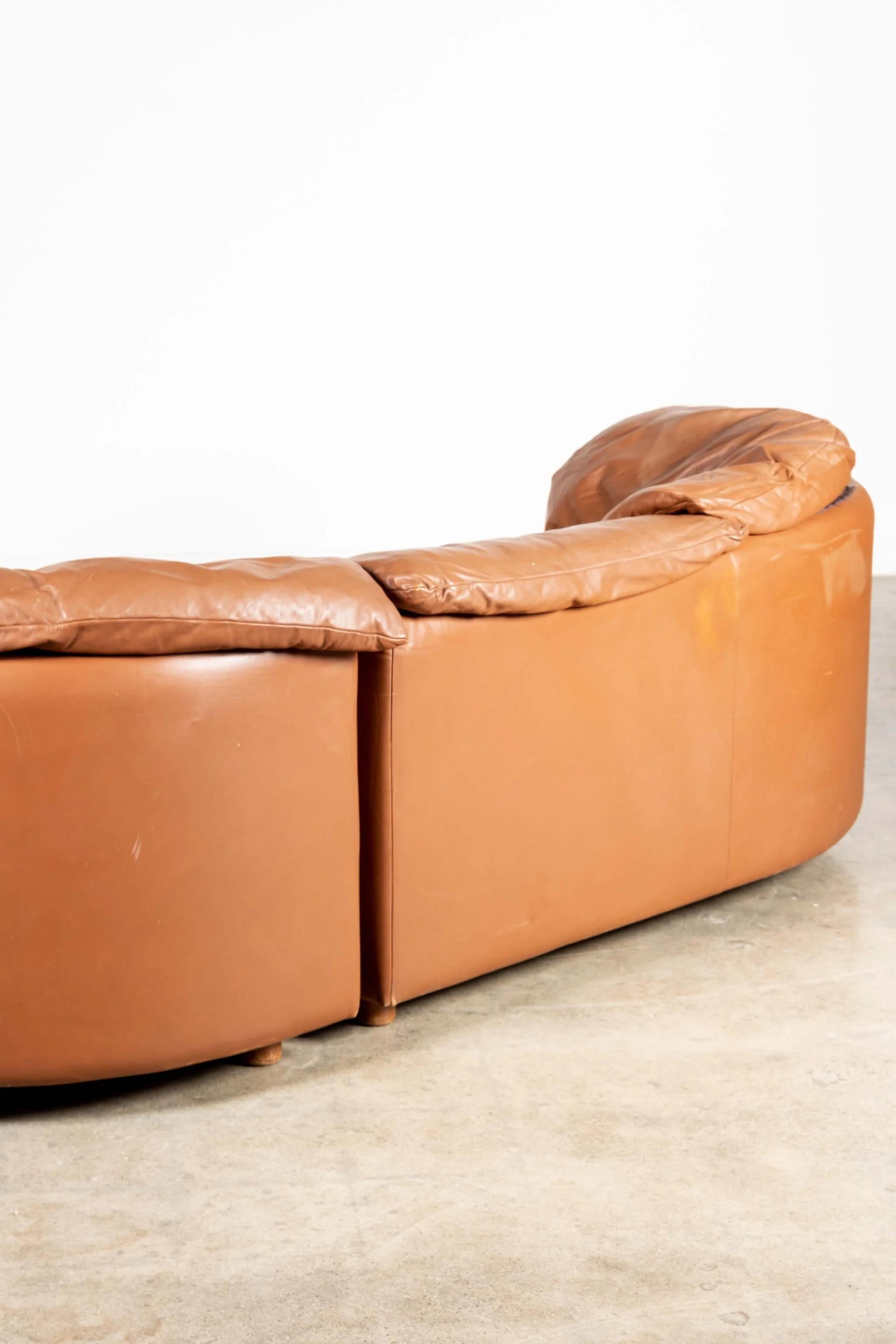 De Sede 1980s 2-Piece Leather Corner Sofa For Sale 8