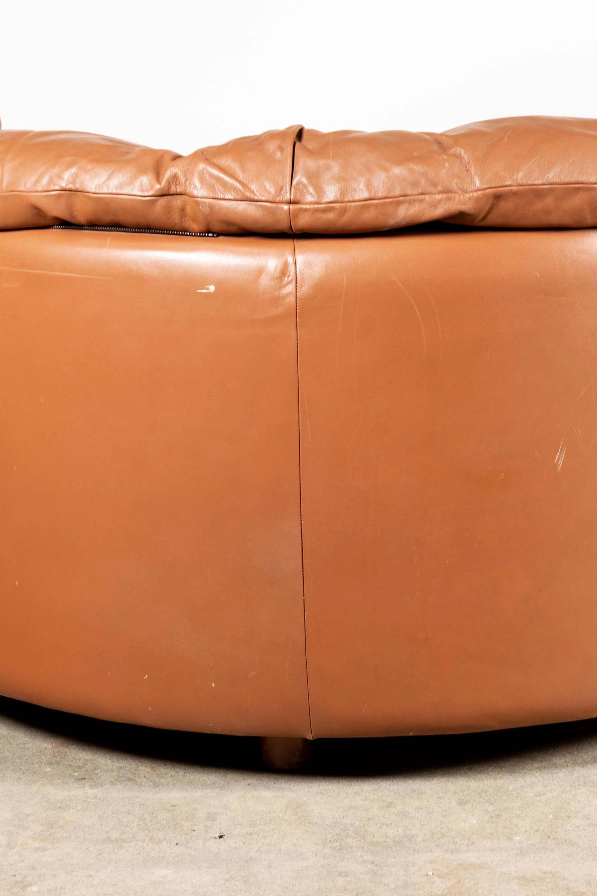 De Sede 1980s 2-Piece Leather Corner Sofa For Sale 9