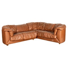 Vintage De Sede 1980s 2-Piece Leather Corner Sofa