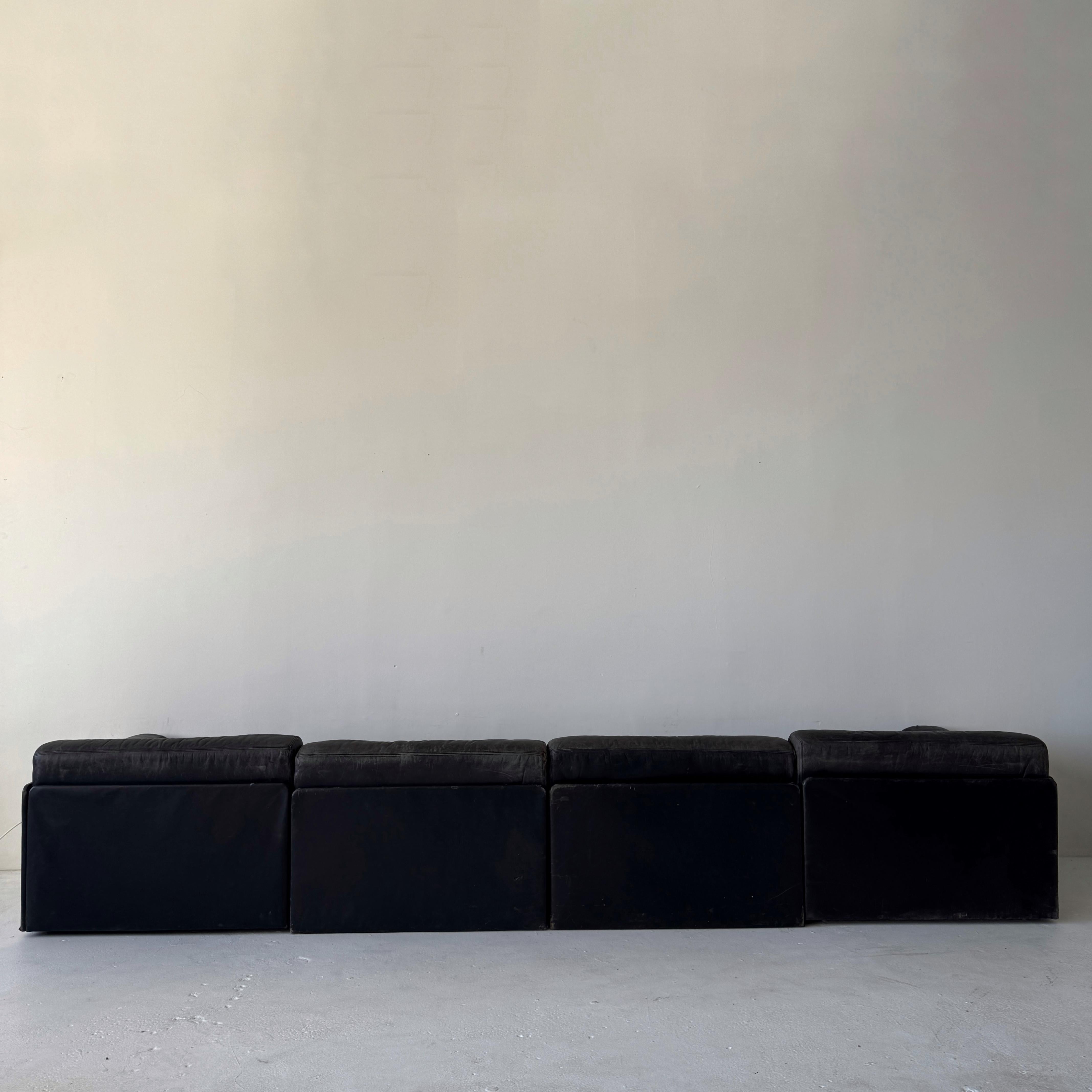 Seccional modular de cuero De Sede años 90 (4 piezas) Posmoderno en venta
