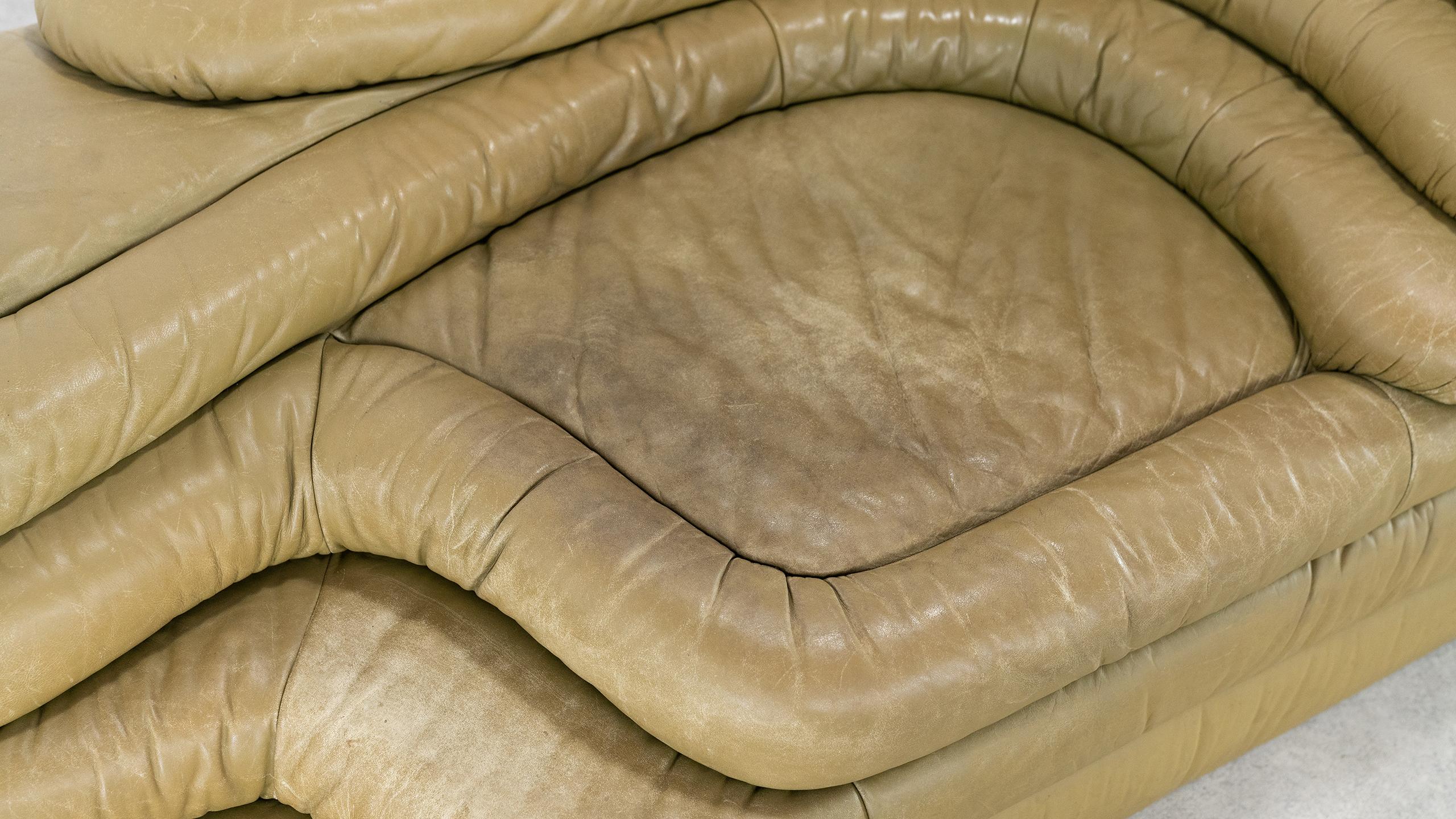 De Sede, 2 Terrazza Sofa DS1025 in Leather by Ubald Klug & Ueli Berger in 1972 11