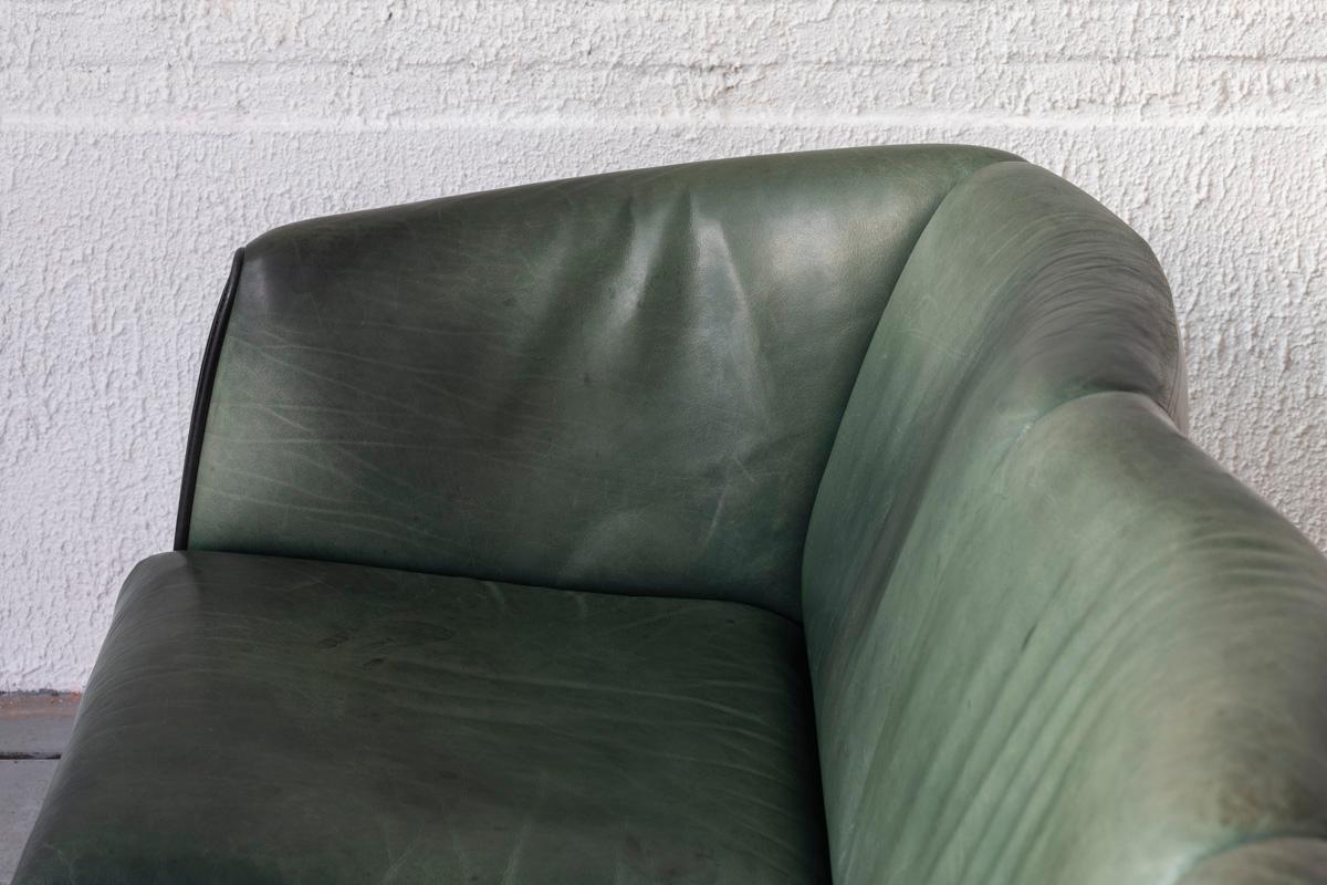De Sede 3-Seater Sofa in Green Leather, Switzerland, 1970’s 6