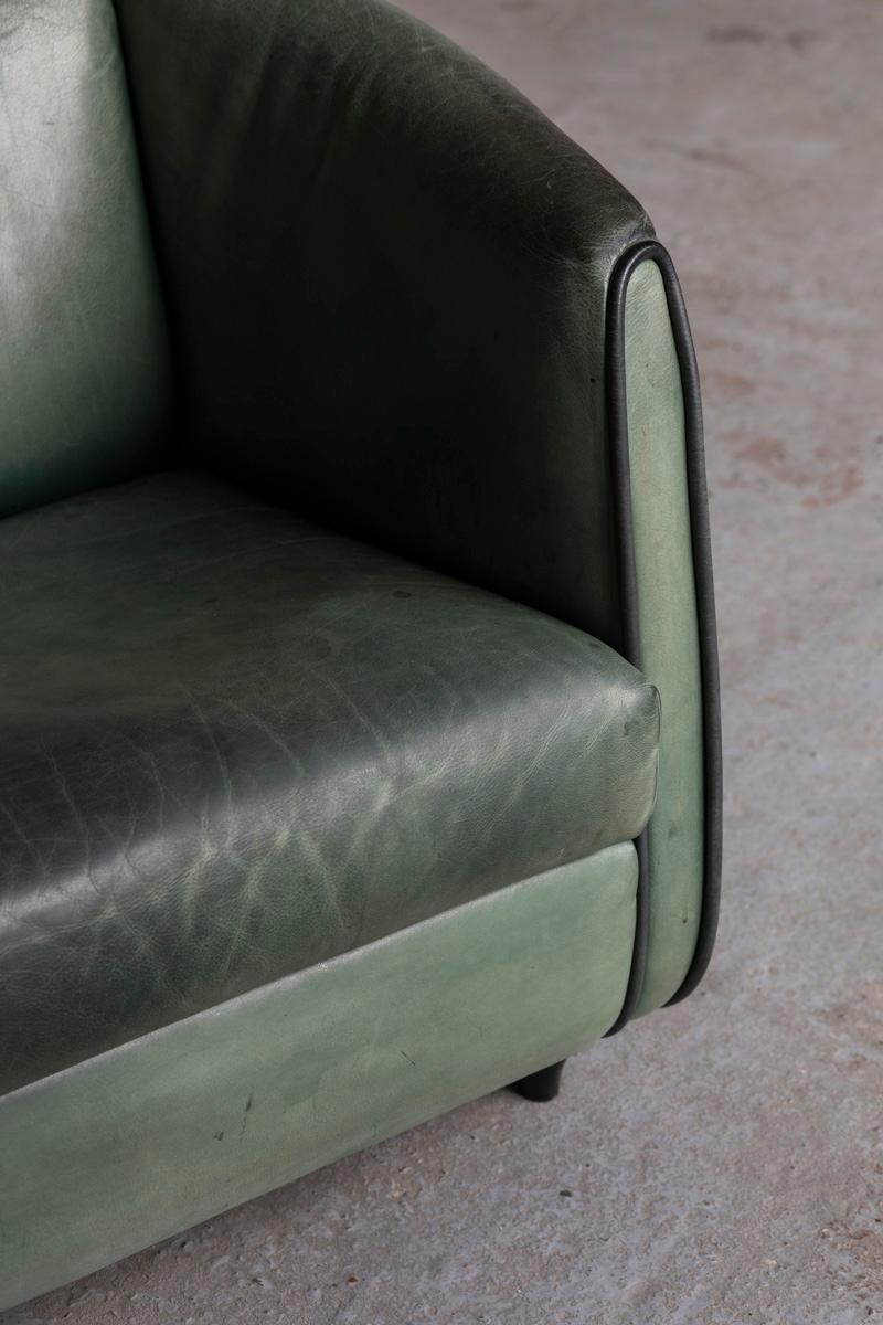 De Sede 3-Seater Sofa in Green Leather, Switzerland, 1970’s 7