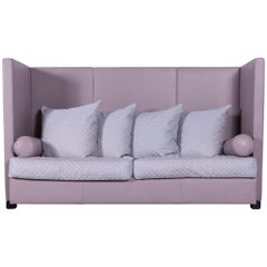 De Sede 300 Edition Designer Leather Fabric Sofa Grey Three-Seat Couch