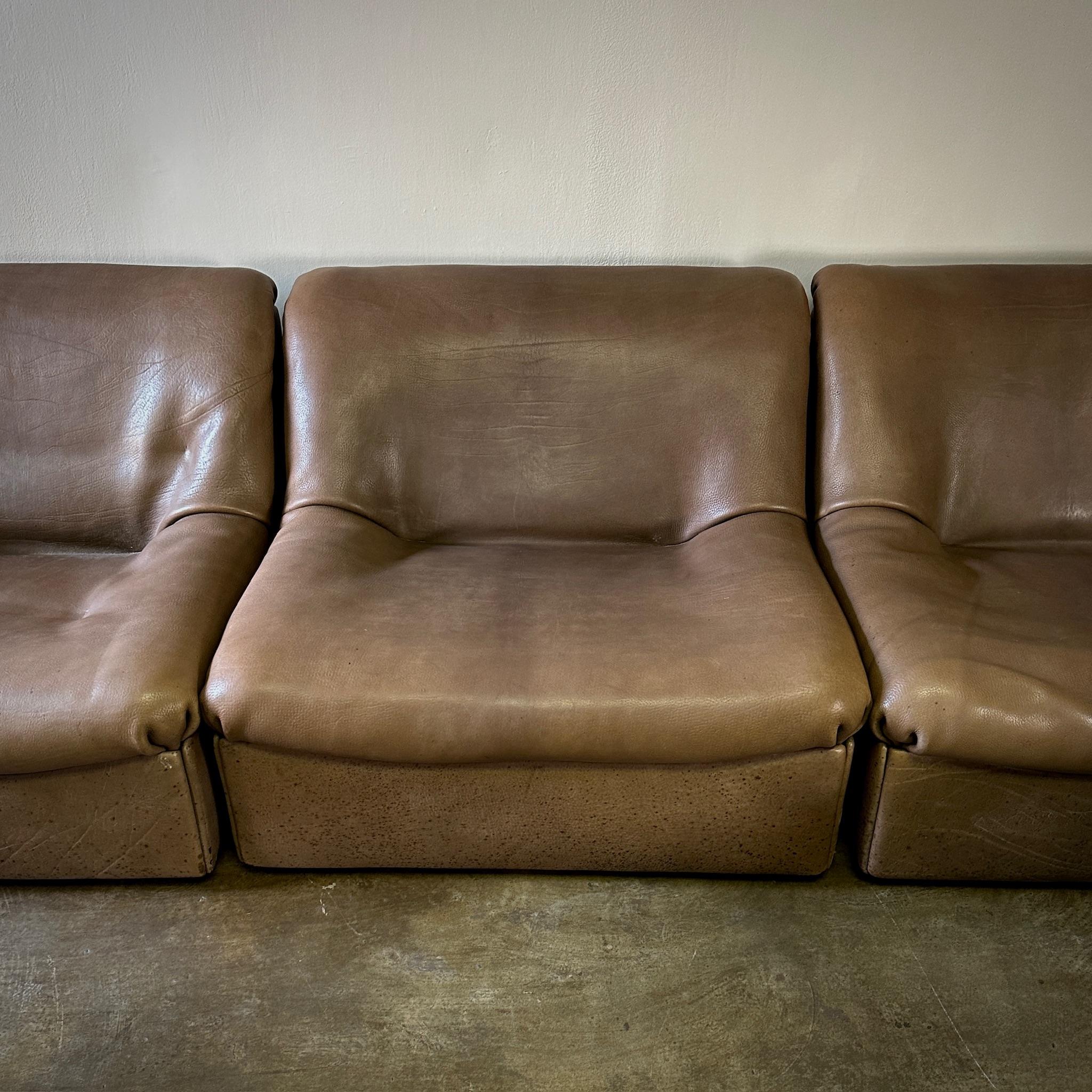 Swiss De Sede 5 Piece Sectional Sofa For Sale