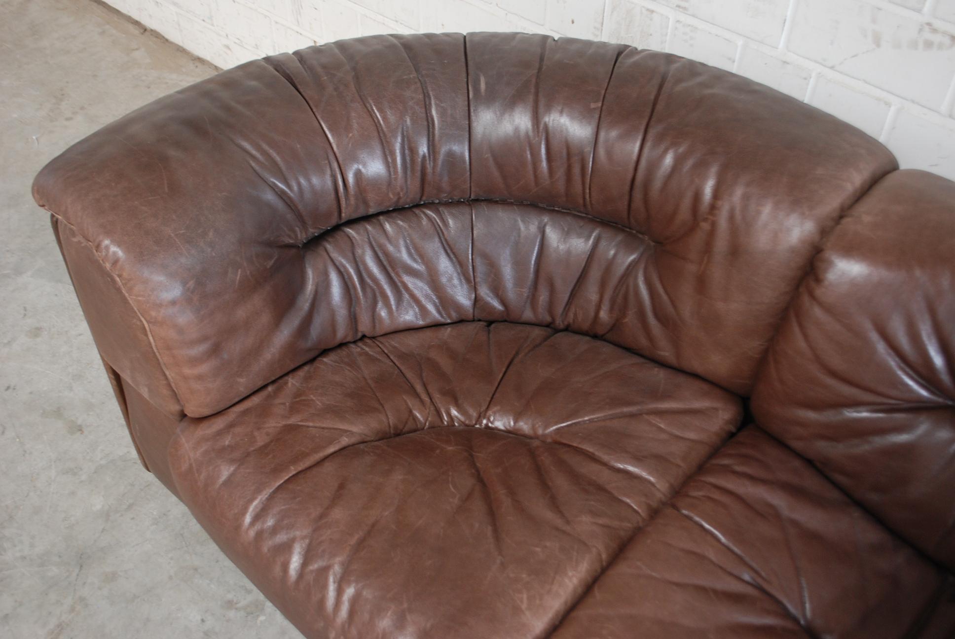 De Sede DS- 14  6x Modul Vintage Leather Sofa Brown 4