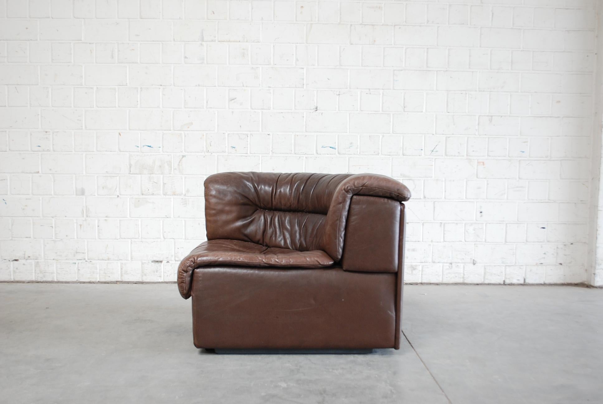 De Sede DS- 14  6x Modul Vintage Leather Sofa Brown 11