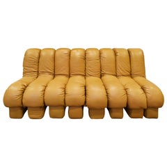 De Sede 8 Section Armless "Non-Stop Sofa", 1970s