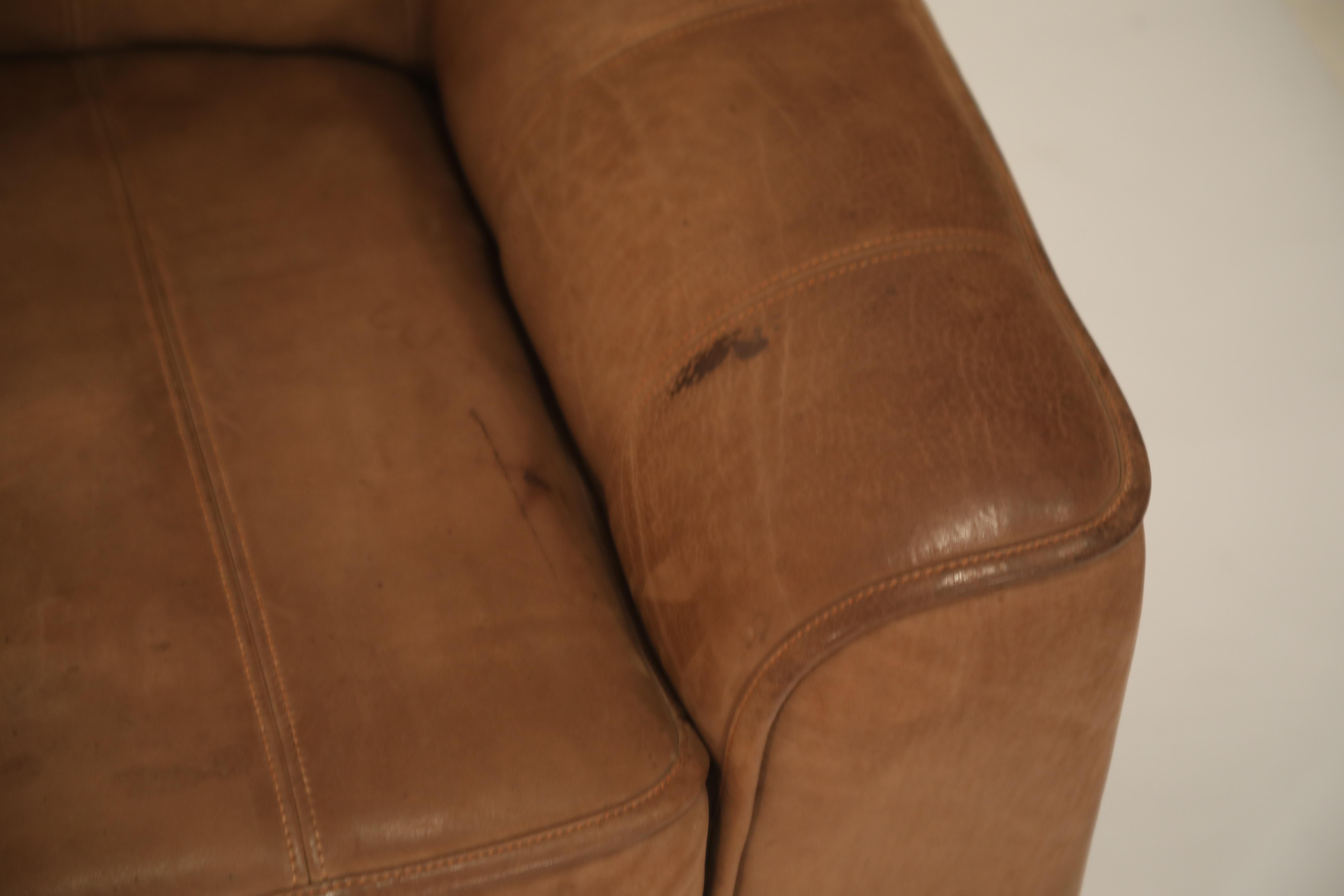 De Sede Aged Buffalo Leather DS-44 Adjustable Loveseat Sofa, 1970s 11