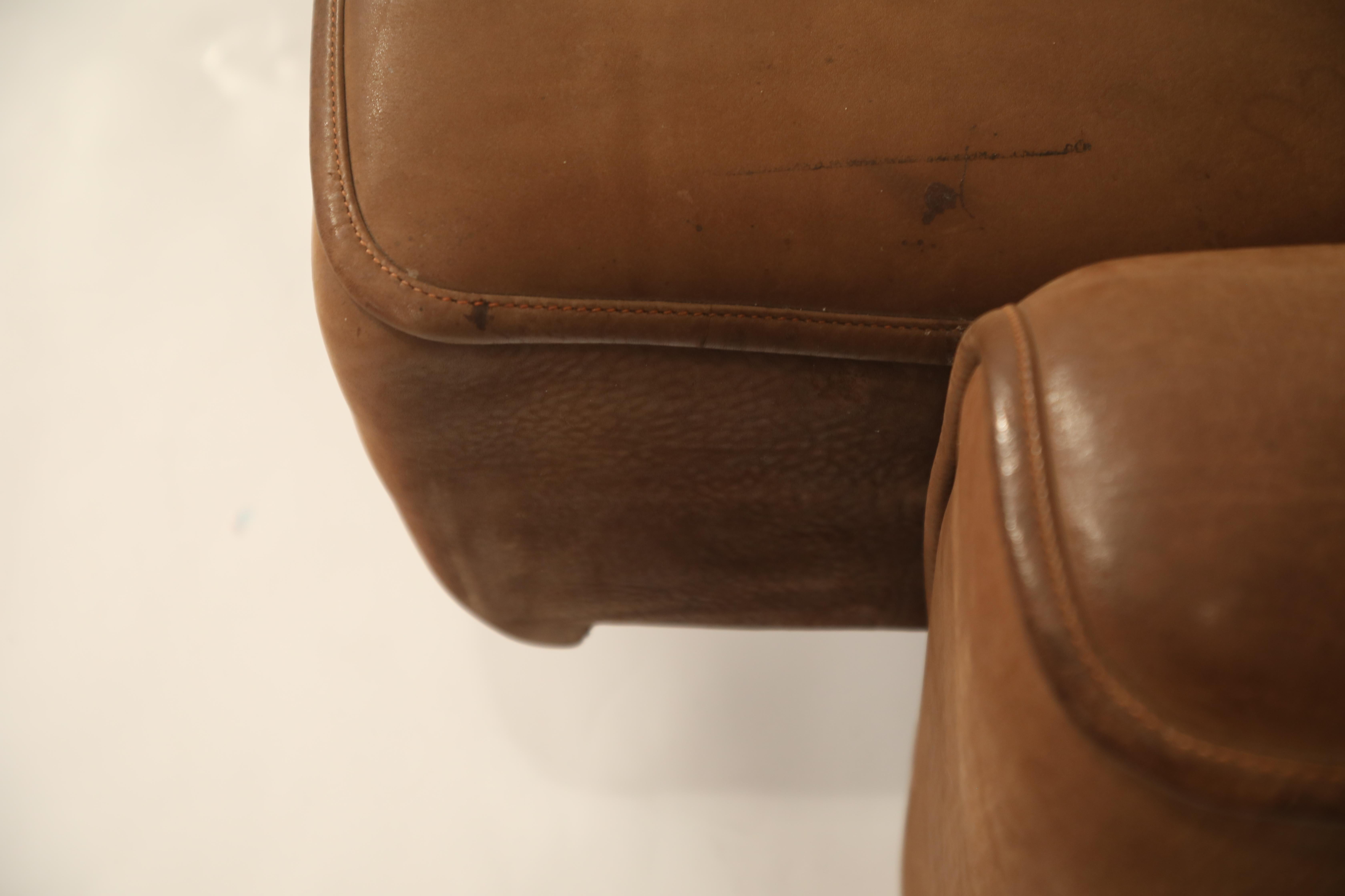 De Sede Aged Buffalo Leather DS-44 Adjustable Loveseat Sofa, 1970s 13