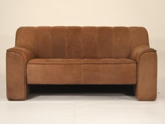 De Sede Aged Buffalo Leather DS-44 Adjustable Loveseat Sofa, 1970s