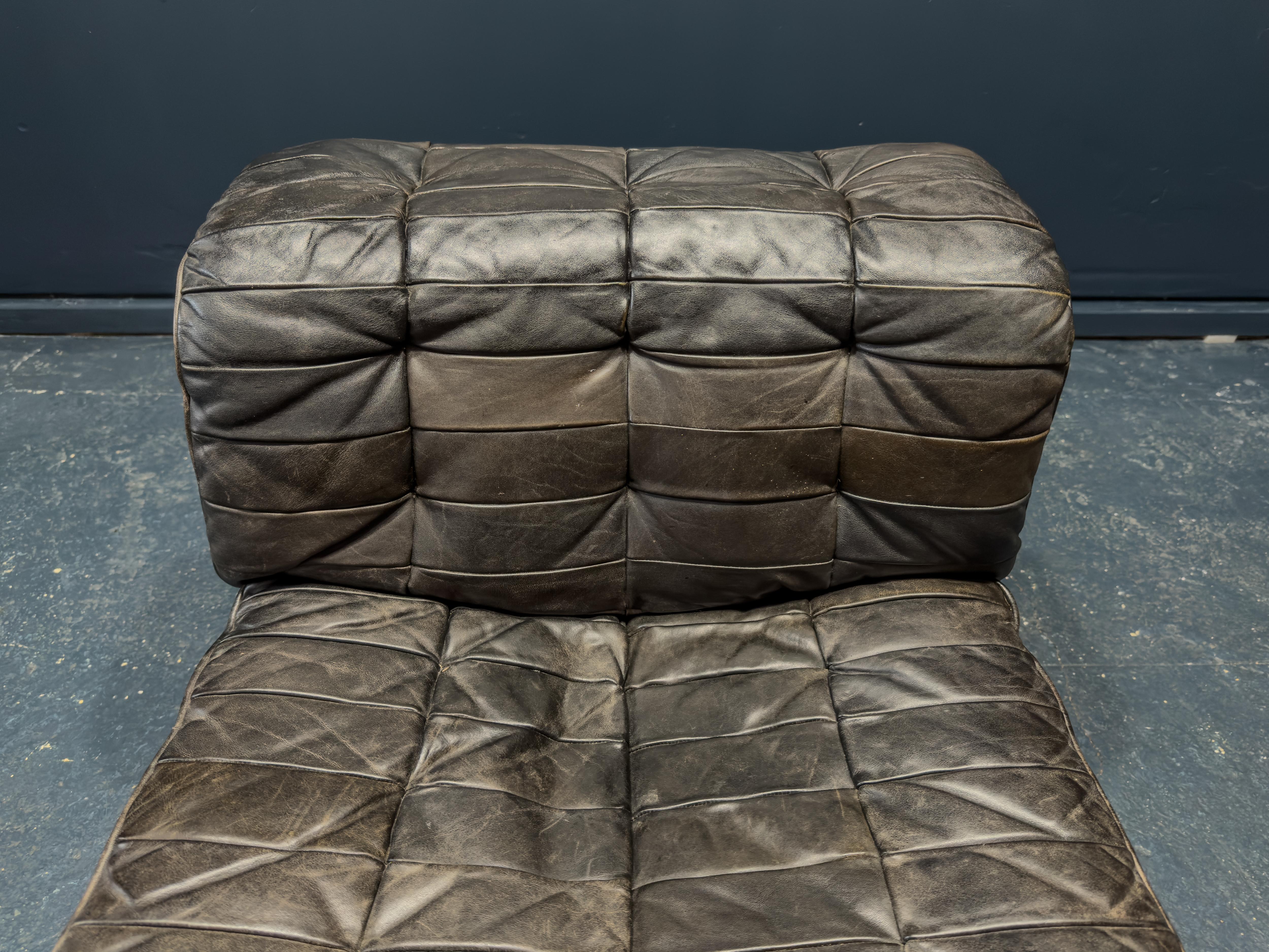 De Sede Black Leather Armchair For Sale 4