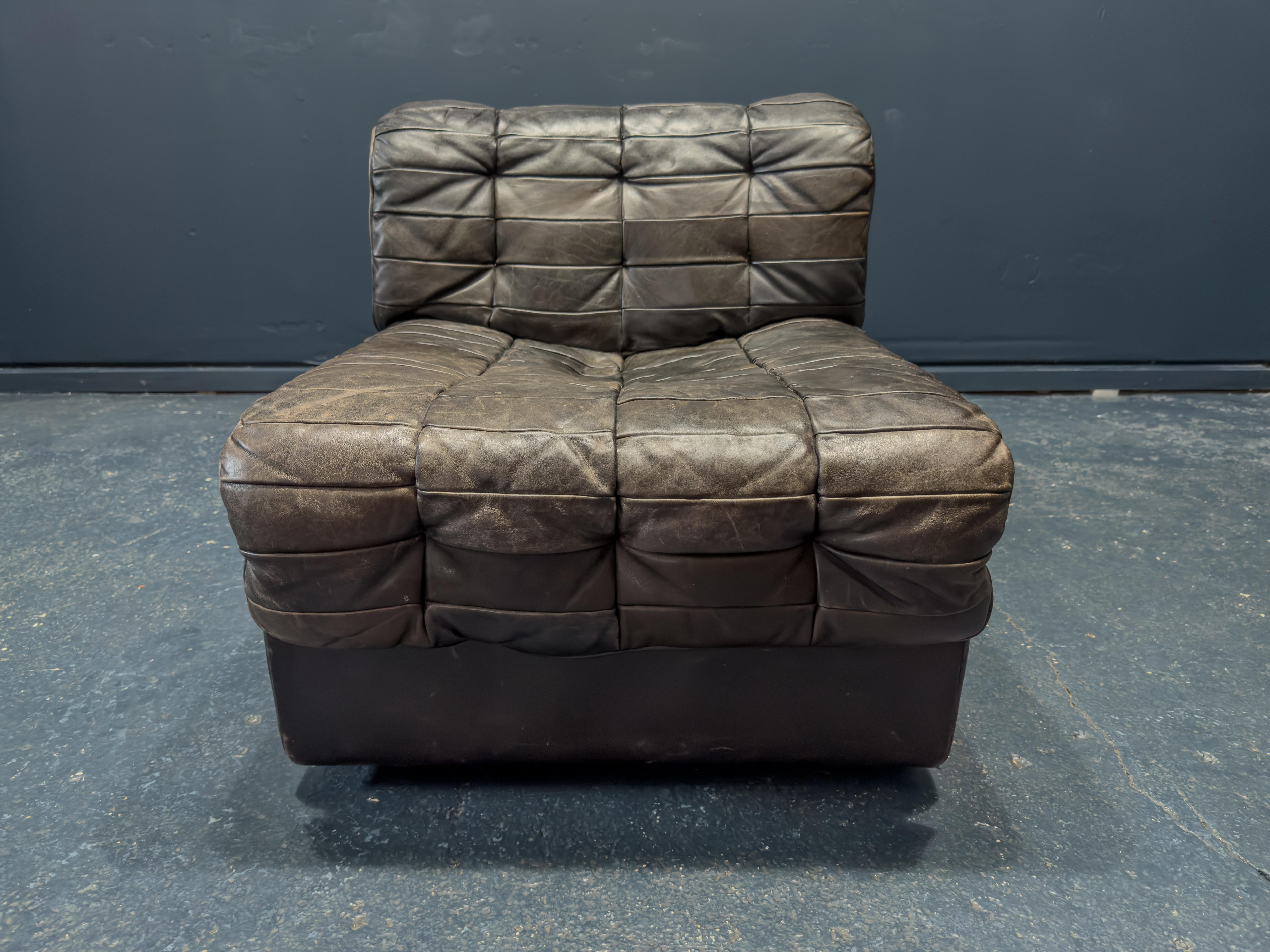 De Sede Black Leather Armchair For Sale 5