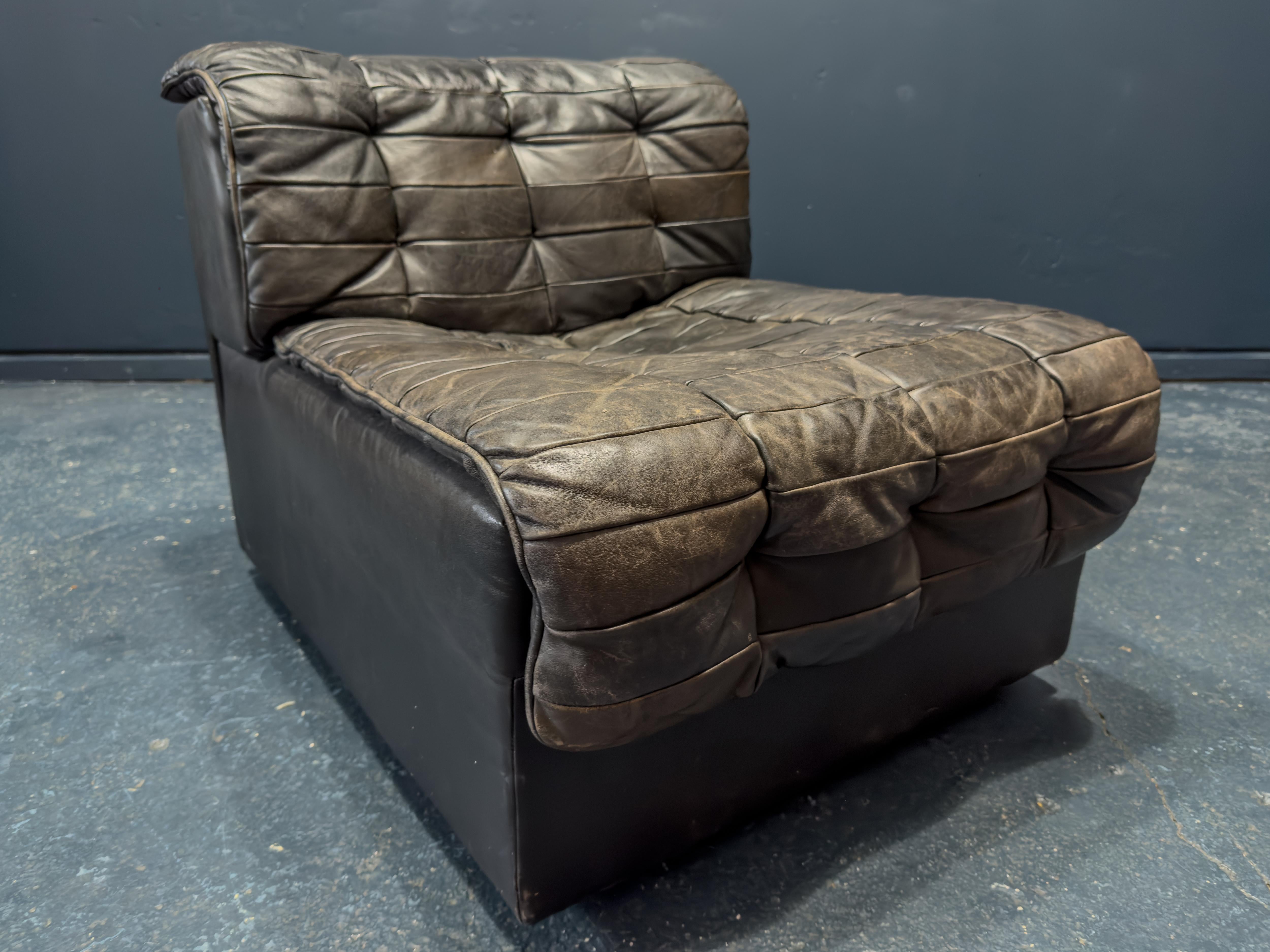 De Sede Black Leather Armchair For Sale 7