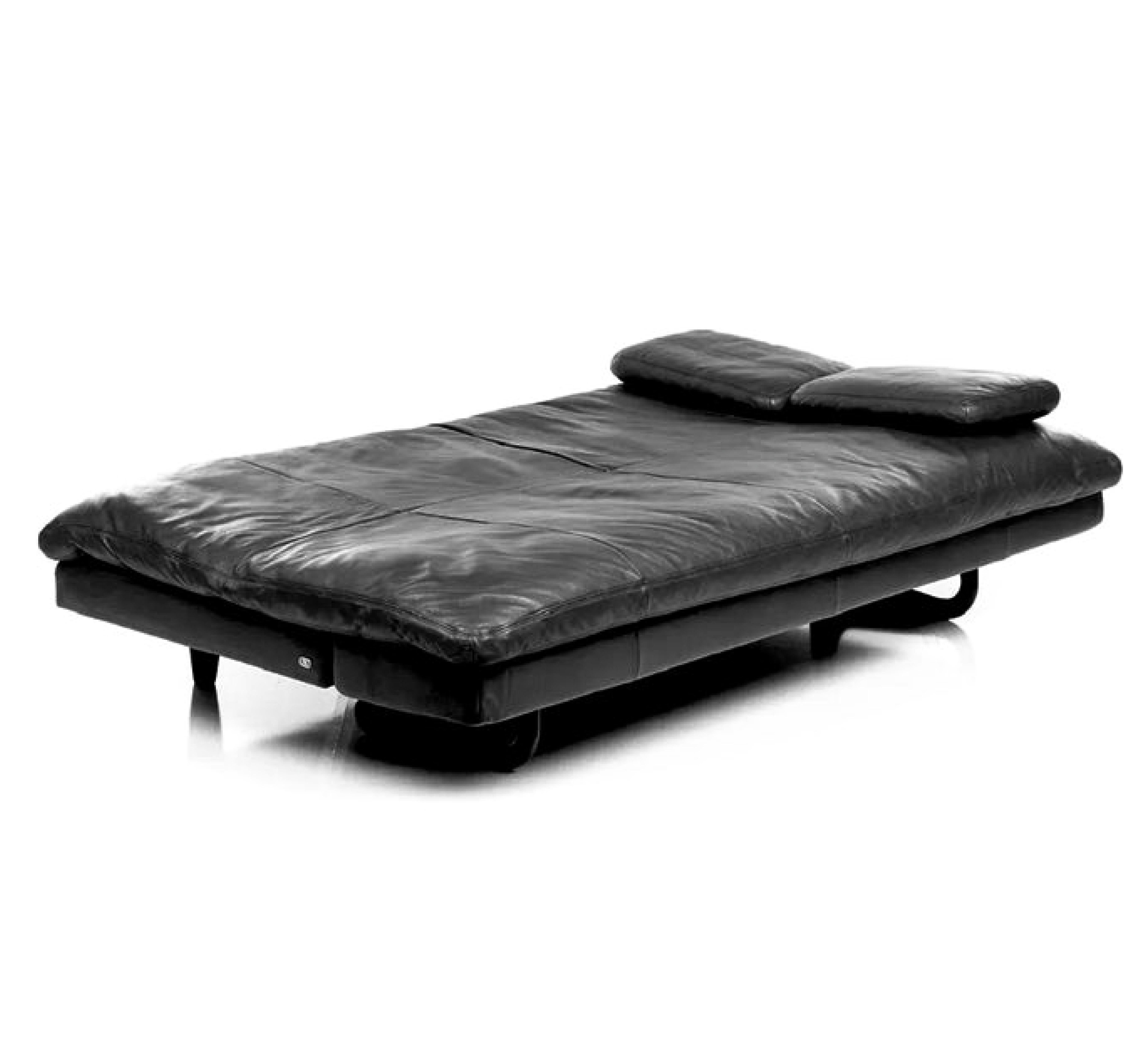 De Sede Black Leather DS 169 Daybed Sofa, Ernst Ambühler, Switzerland, 1970s 1