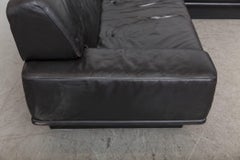 De Sede Black Leather Sectional Sofa