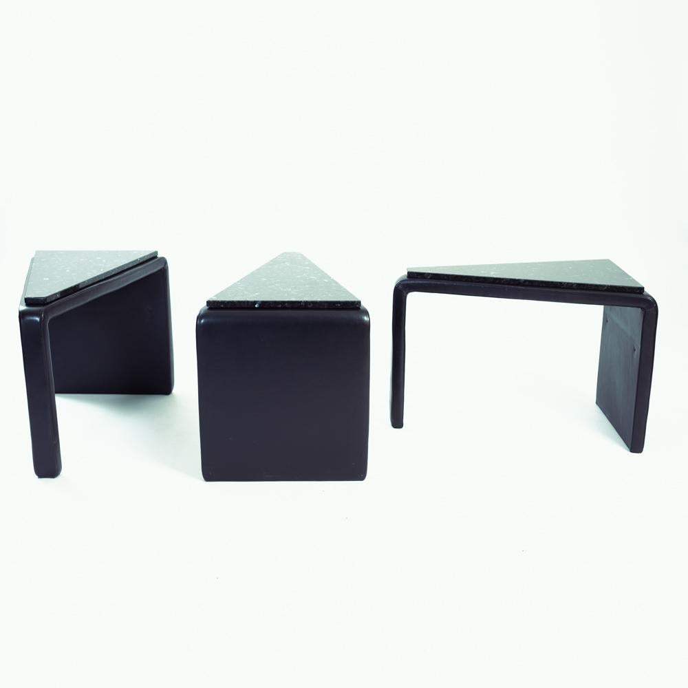 Ensemble de salon modulaire noir De Sede 10 éléments d'assise et table  en vente 5