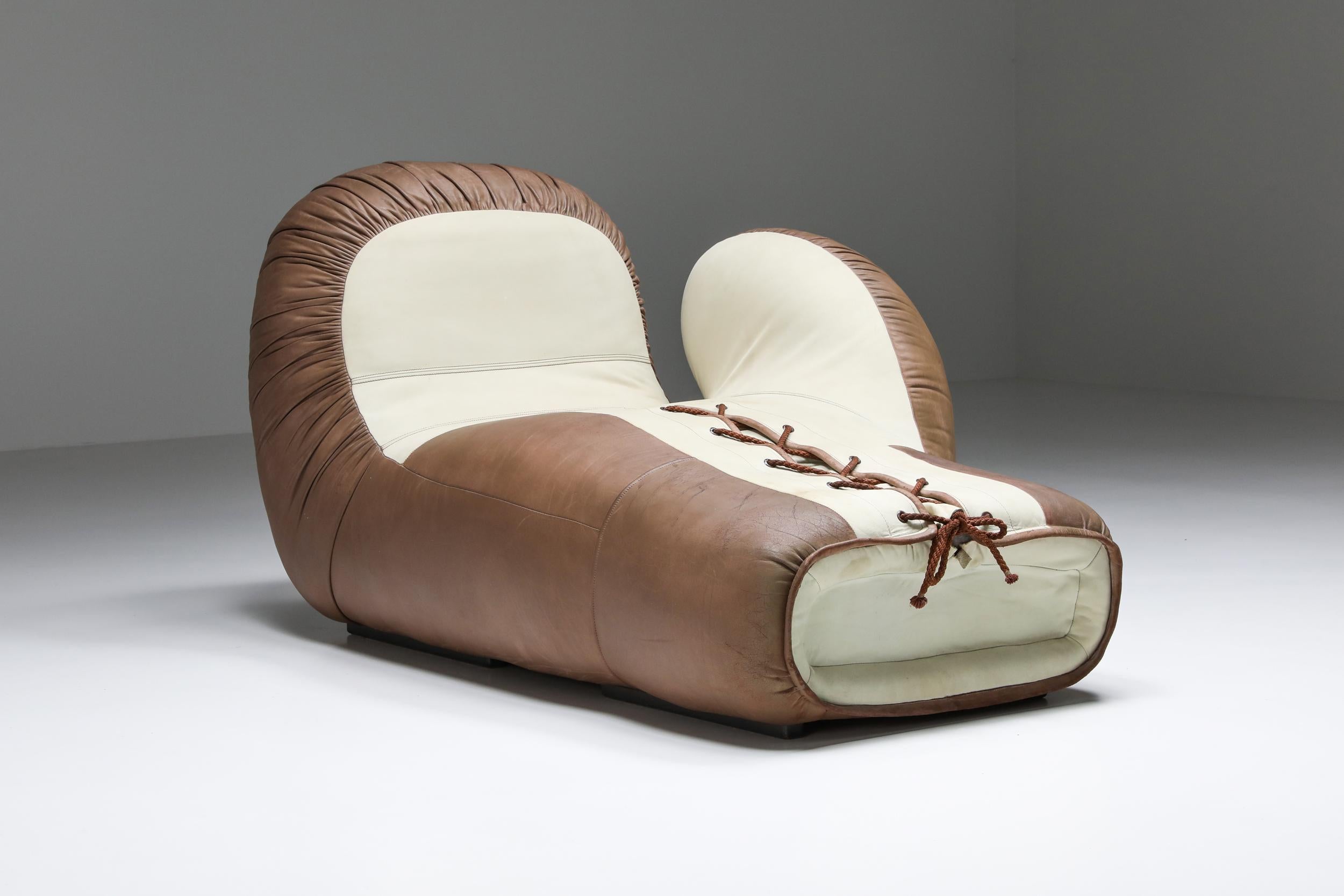 20th Century De Sede Boxing Glove Sectional Sofa, Lounge Chair DS-2878, Swiss Design, 1978