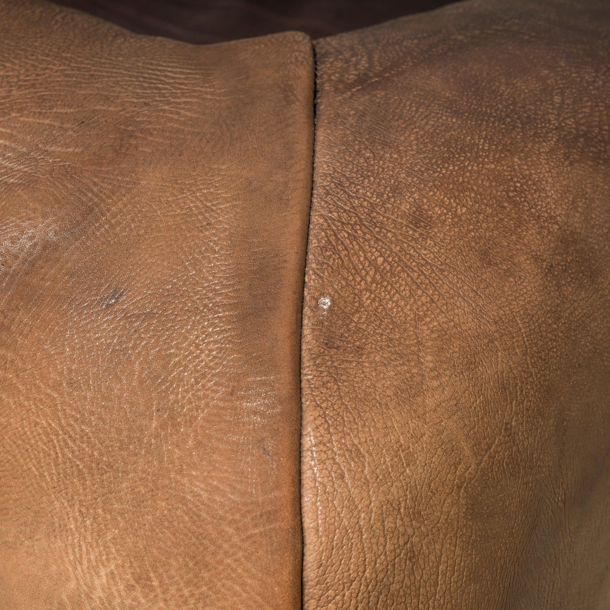 De Sede Brown Buffalo Leather Armchair, 1970s For Sale 1