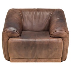 Fauteuil en cuir de buffle Brown de De Sede, 1970