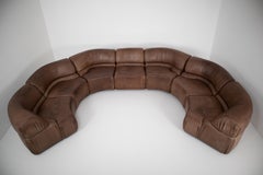 De Sede Brown "Cosmos" Sectional Sofa in Original Leather, Switzerland, 1970s