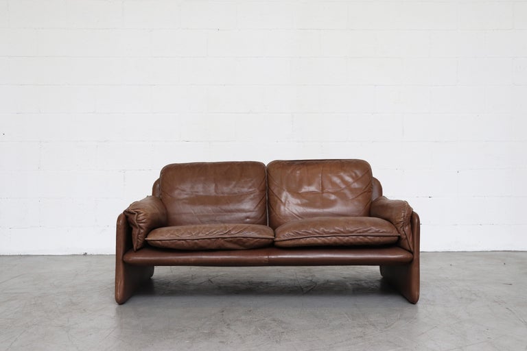 De Sede Brown Ds 61 Leather Loveseat Sofa Im Angebot Bei 1stdibs
