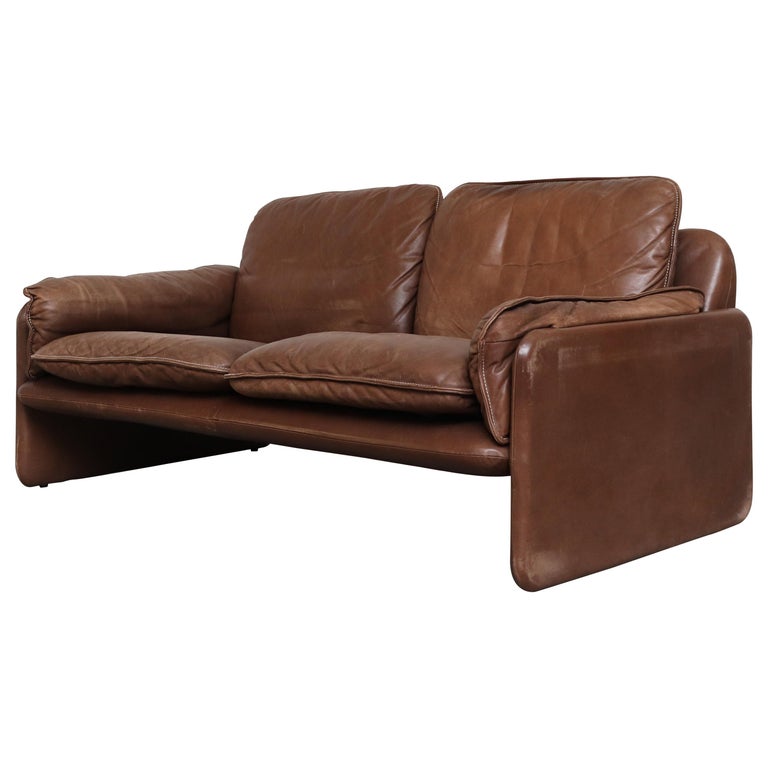 De Sede Brown Ds 61 Leather Loveseat Sofa Im Angebot Bei 1stdibs