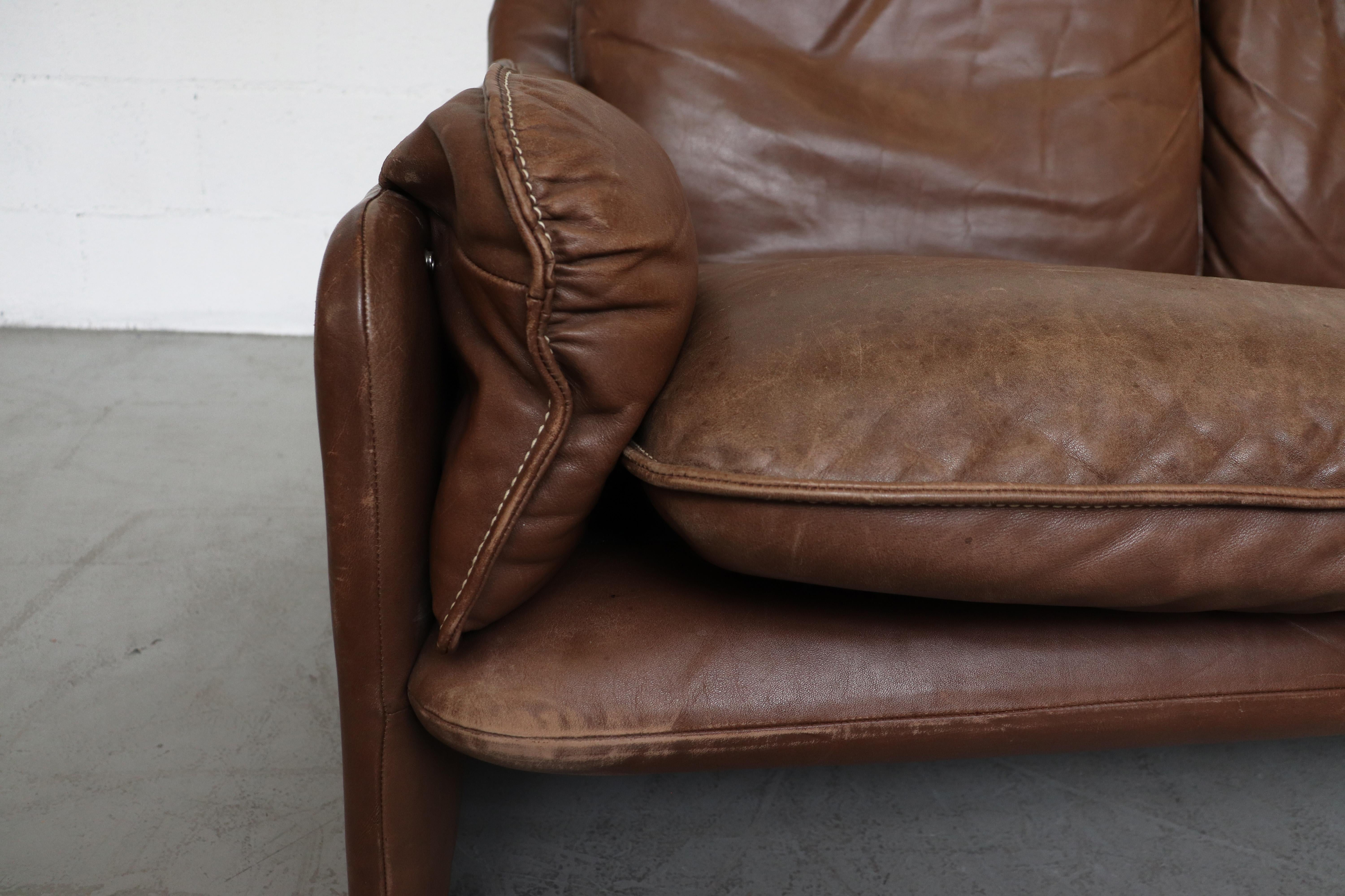De Sede Brown Leather DS61 Three-Seat Sofa 1