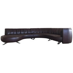 De Sede, Brown Leather Landscaped Sofa, Model DS-1064 by Hugo De Ruiter, 2008