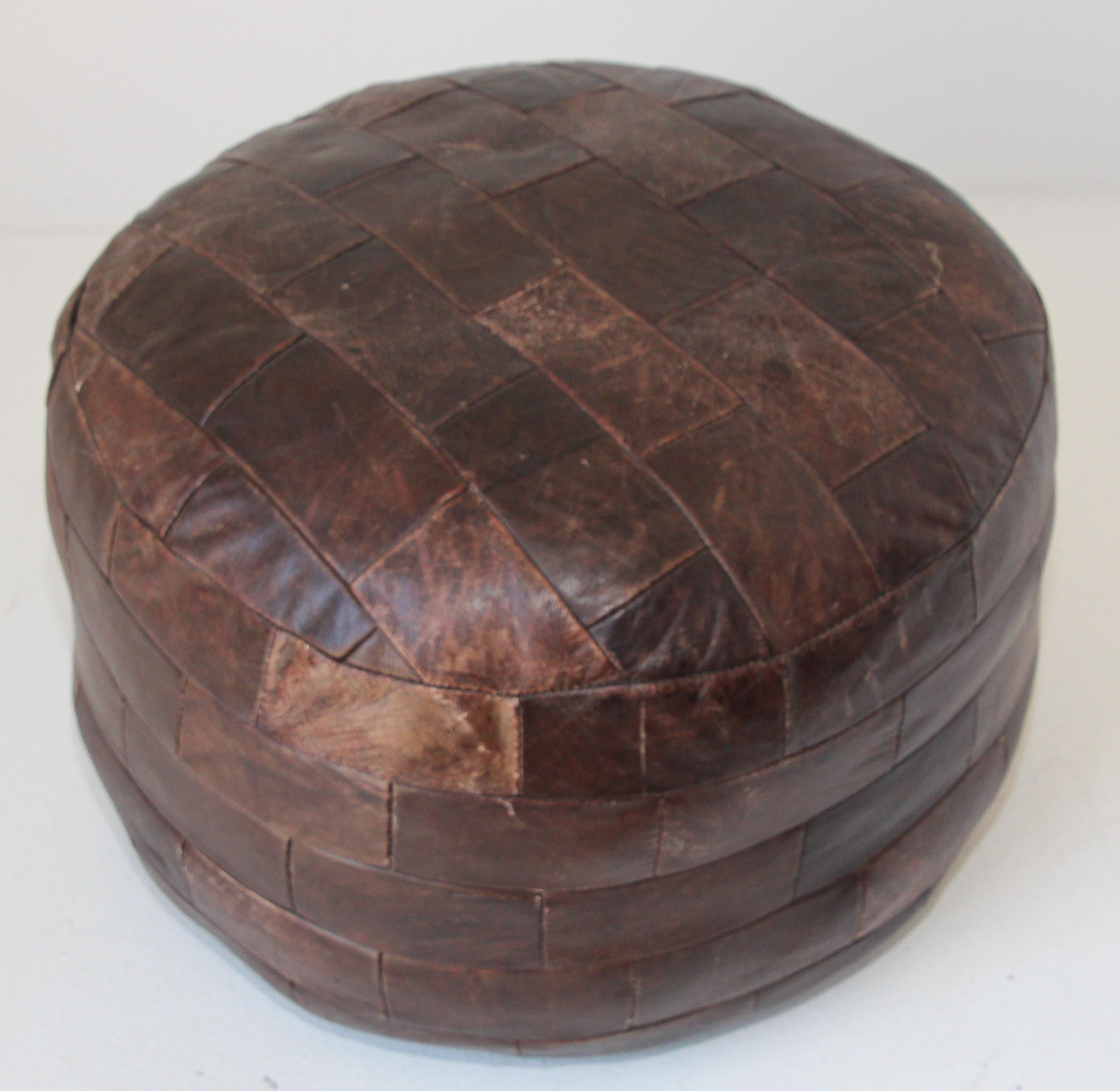 De Sede Vintage Brown Leather Ottoman 2