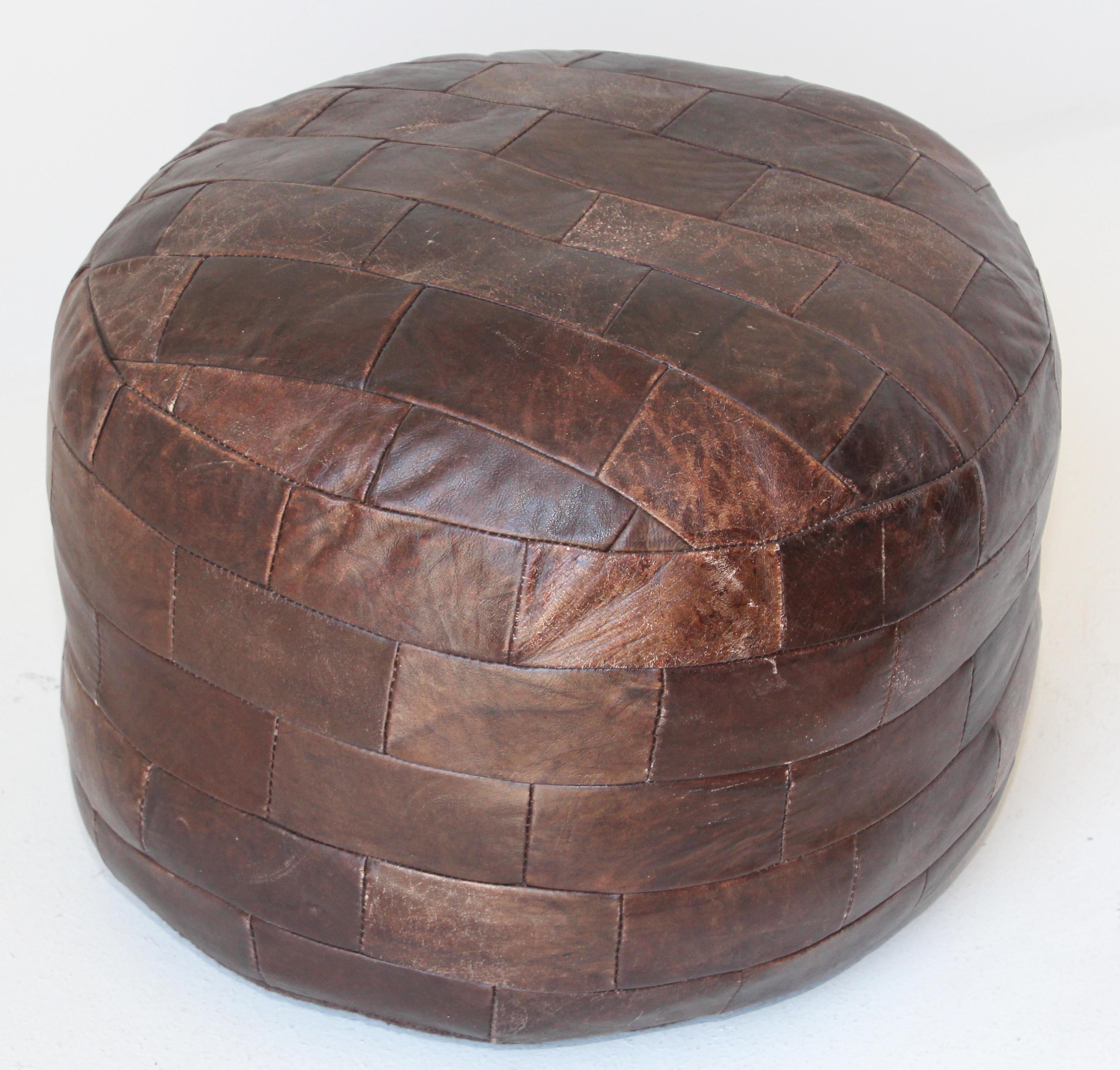 De Sede Vintage Brown Leather Ottoman 5
