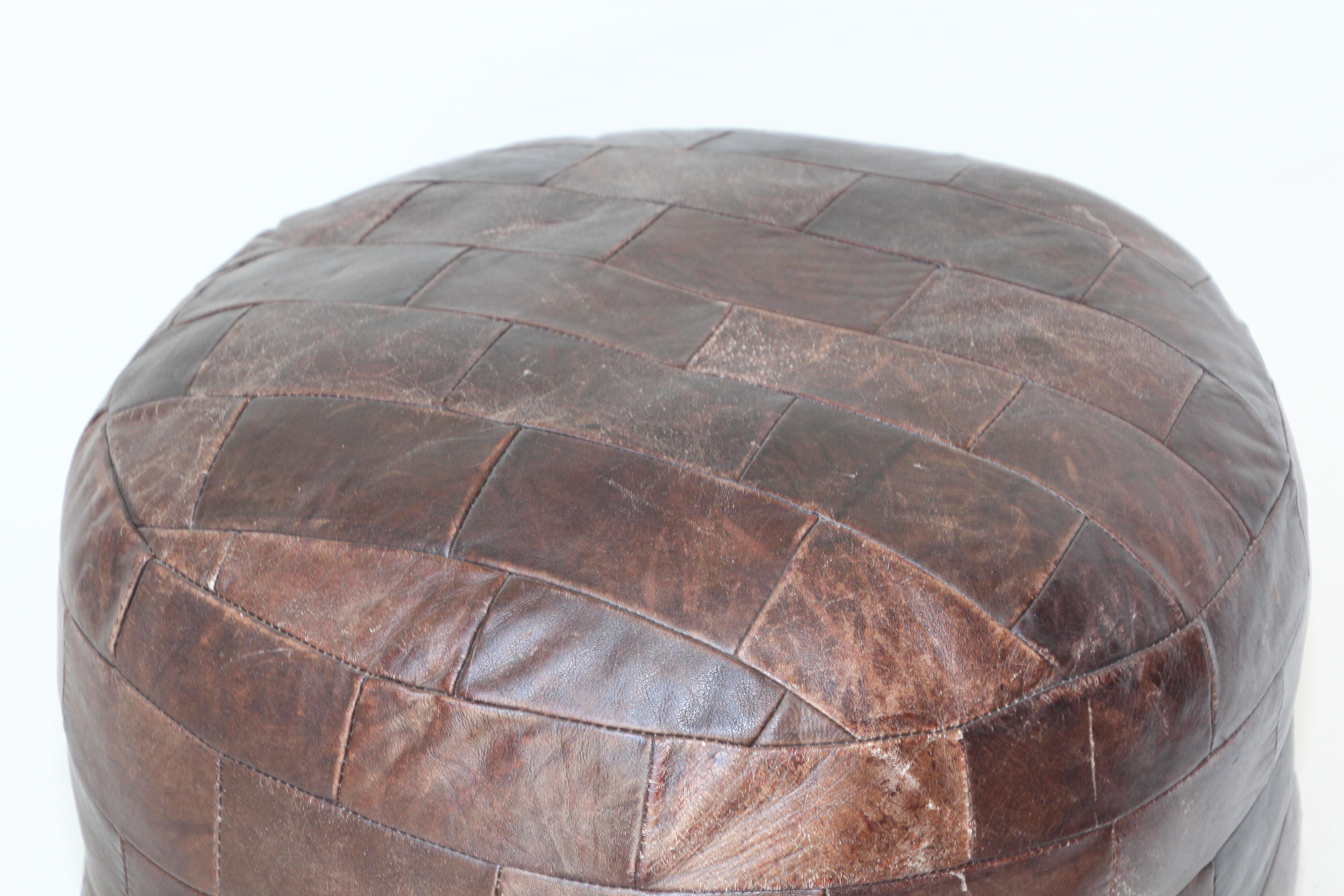 De Sede Vintage Brown Leather Ottoman 6