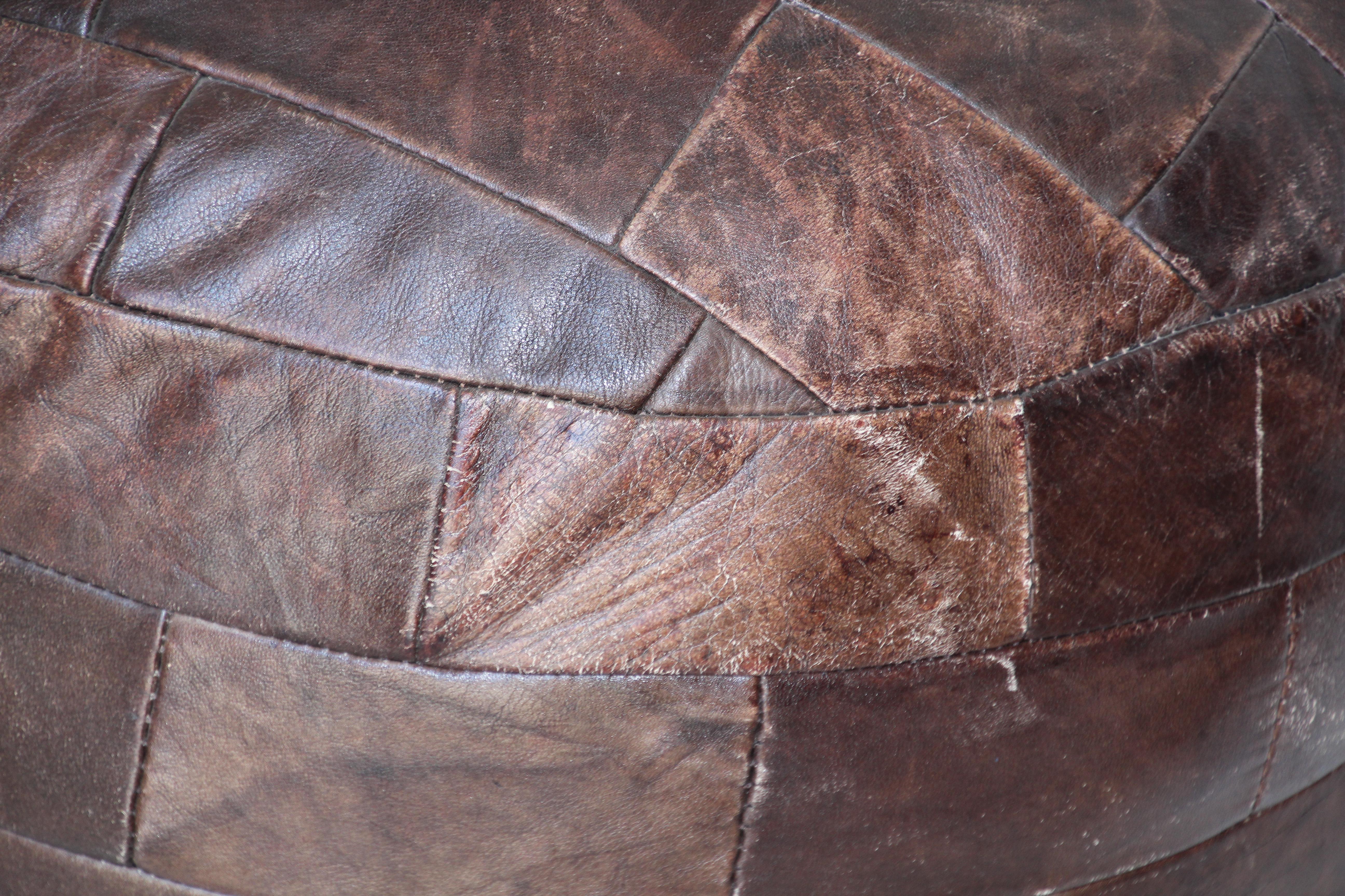 De Sede Vintage Brown Leather Ottoman 7