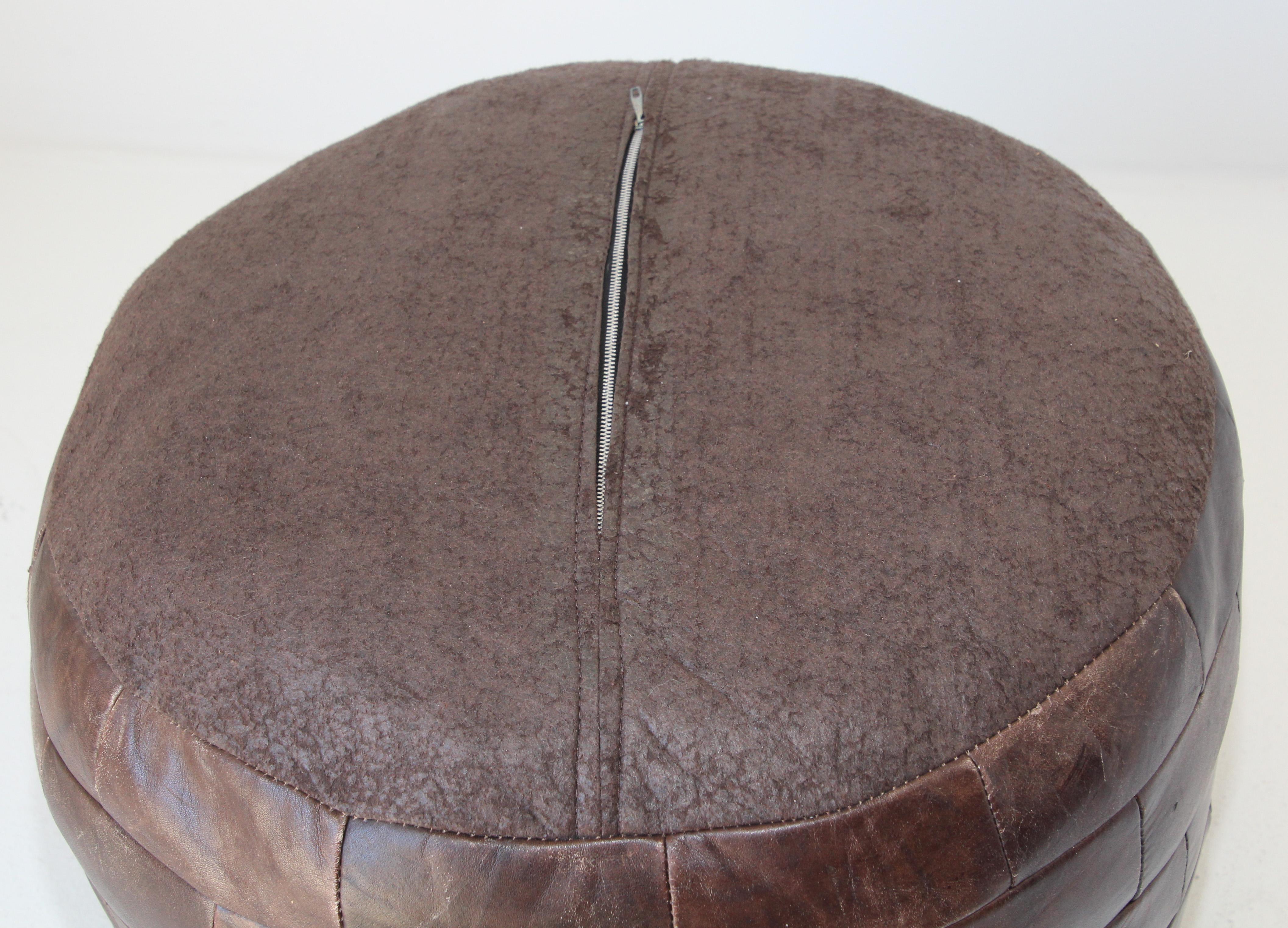 De Sede Vintage Brown Leather Ottoman 10