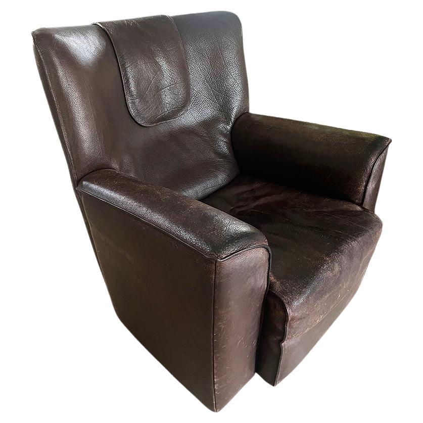 De Sede brown lounge armchair en vente