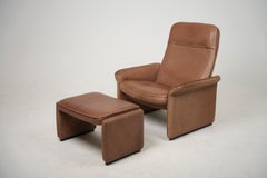 De Sede Buffalo Leather DS 50 Longue Chair And Ottoman