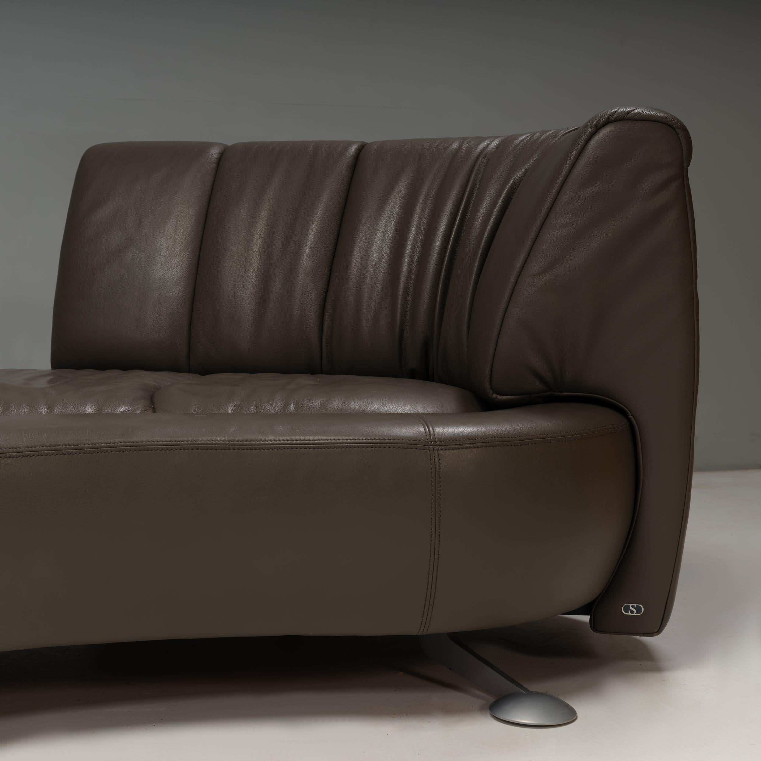 De Sede by Hugo de Ruiter Grey Leather DS-164/29 Sofa In Good Condition In London, GB