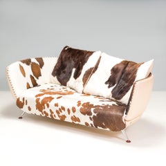 De Sede By Mathias Hoffman DS-102 Leder Ponyfell Dreisitzer Kurvensofa