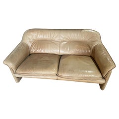 Vintage De Sede Camel Leather Sofa