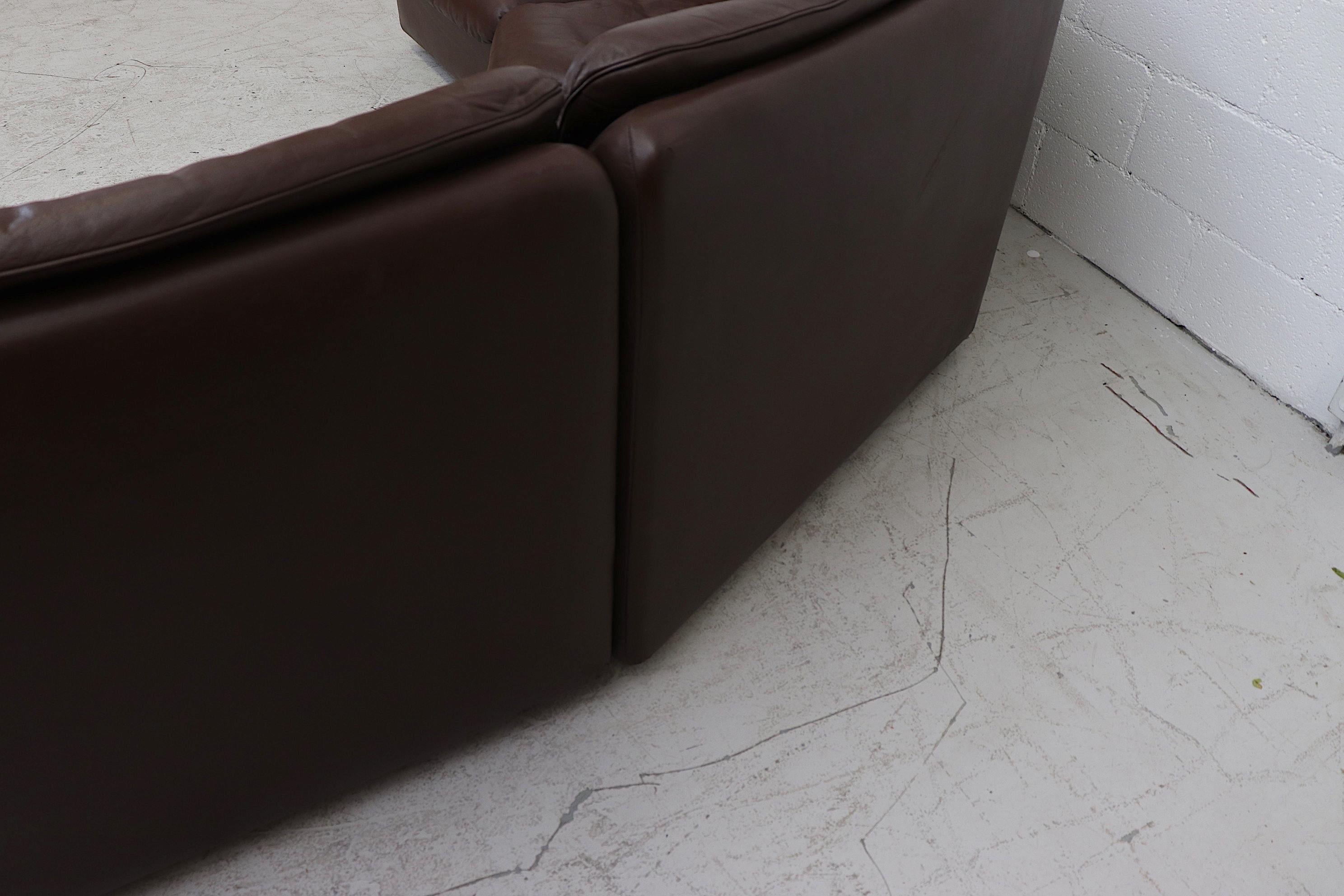 De Sede Chocolate Leather Sectional Sofa 1