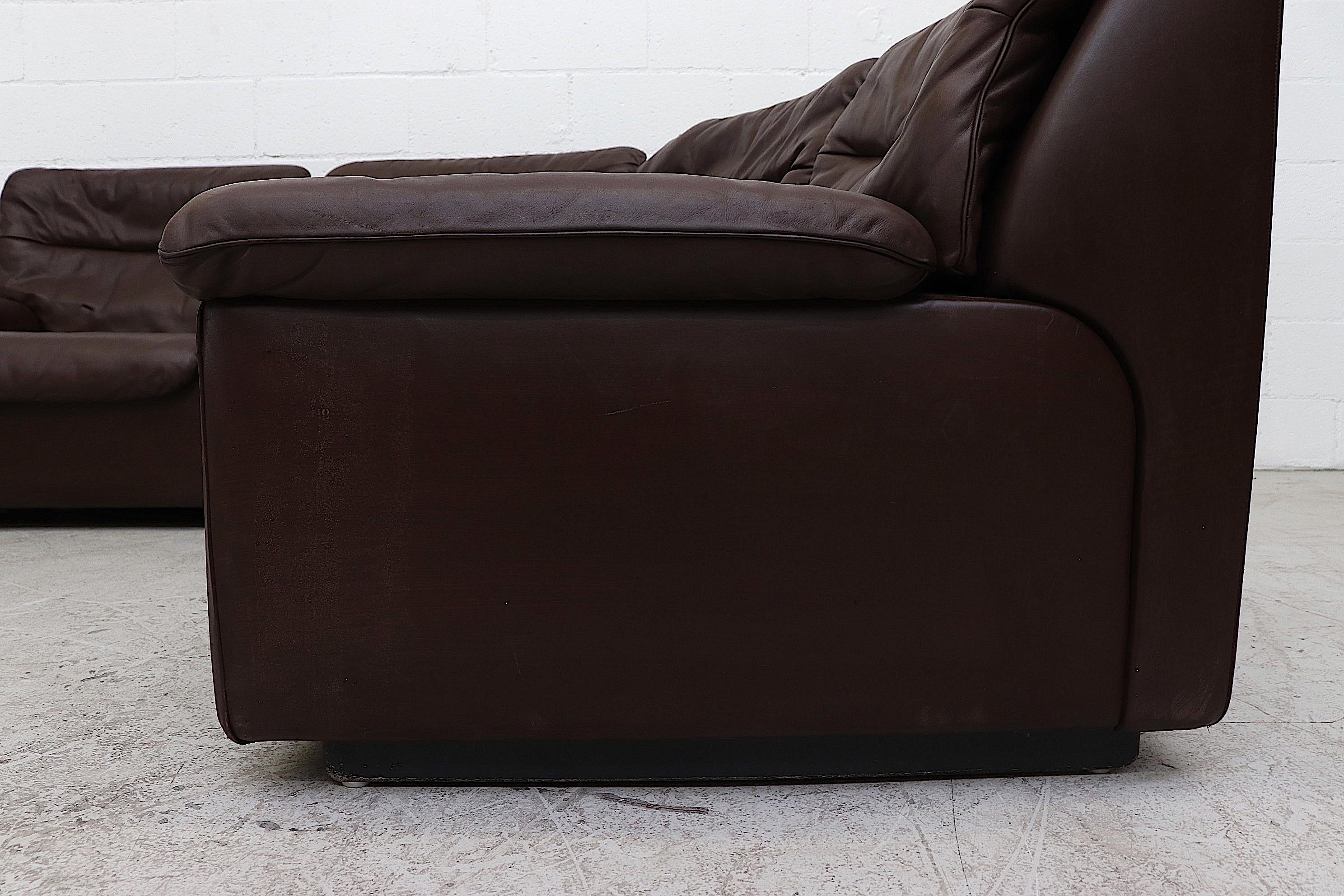 chocolate brown sectional couch