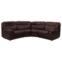 De Sede Chocolate Leather Sectional Sofa