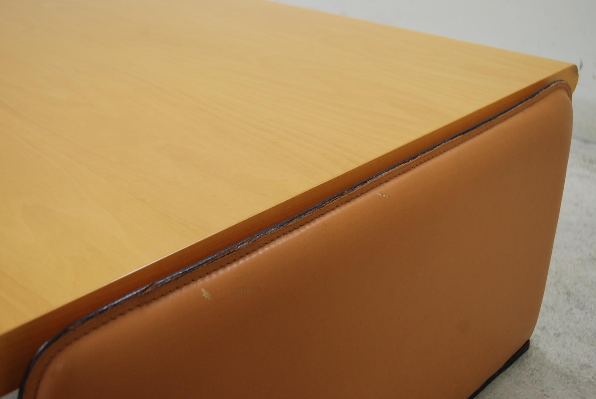 De Sede Coffee Table Cherrywood and Cognac Leather In Good Condition In Munich, Bavaria