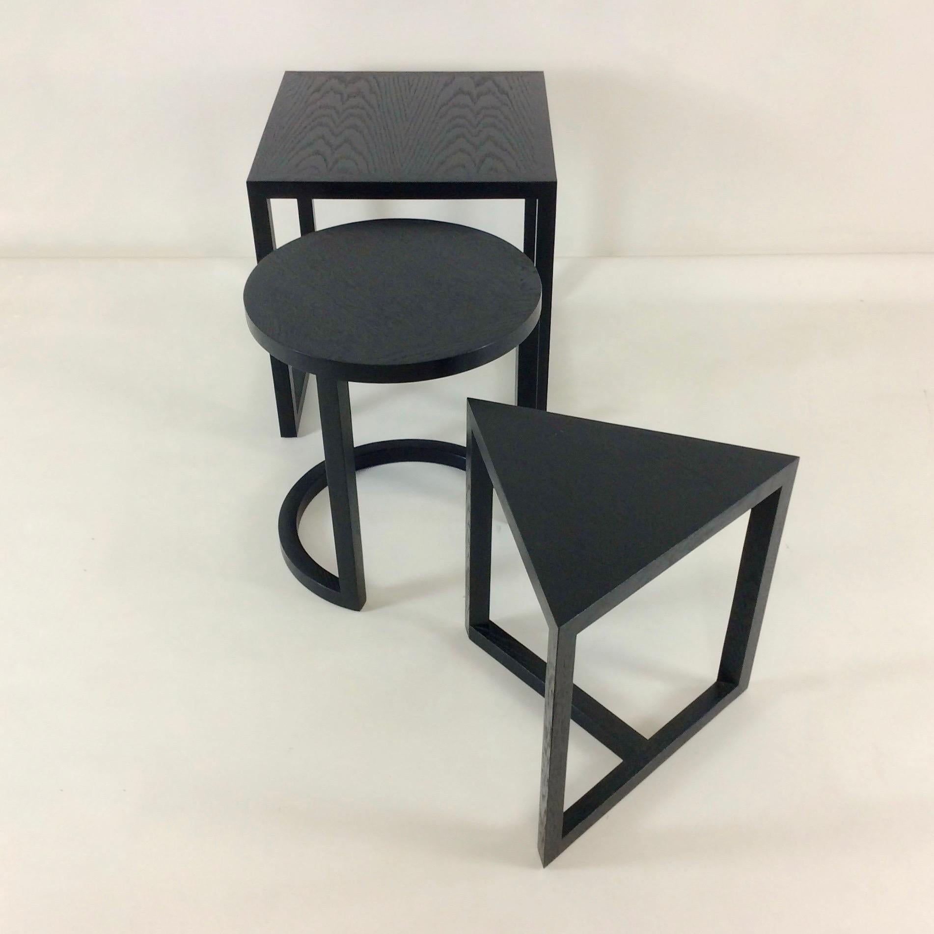 Blackened De Sede Coffee Tables Set Designed by Stefan Zwicky, circa 1987, Switzerland