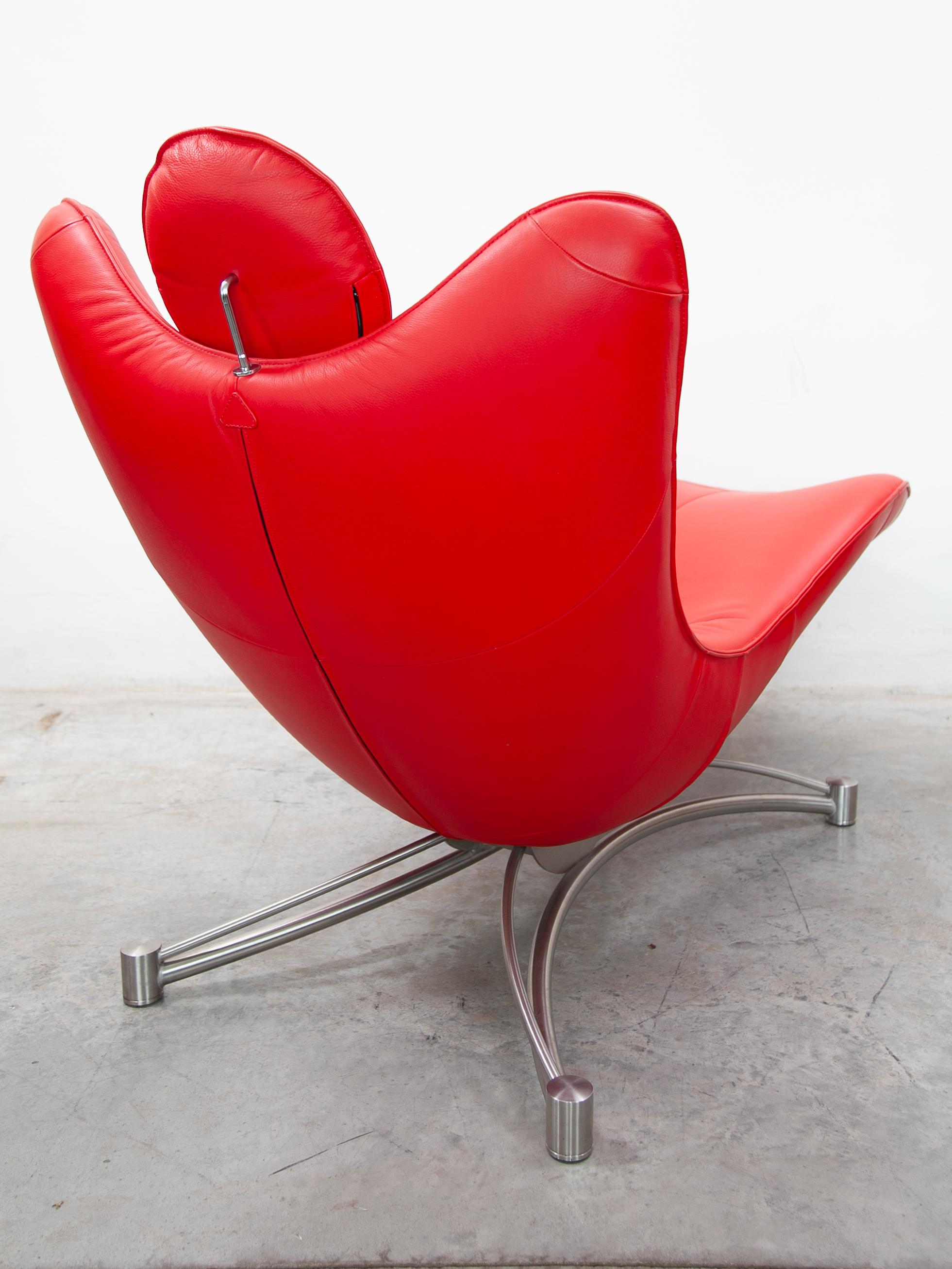 De Sede Daybed, Red Leather, DS151 design Jane Worthington. For Sale 2